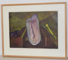 Roland Petersen Original Abstract Etching w/ Aquatint c.1970
