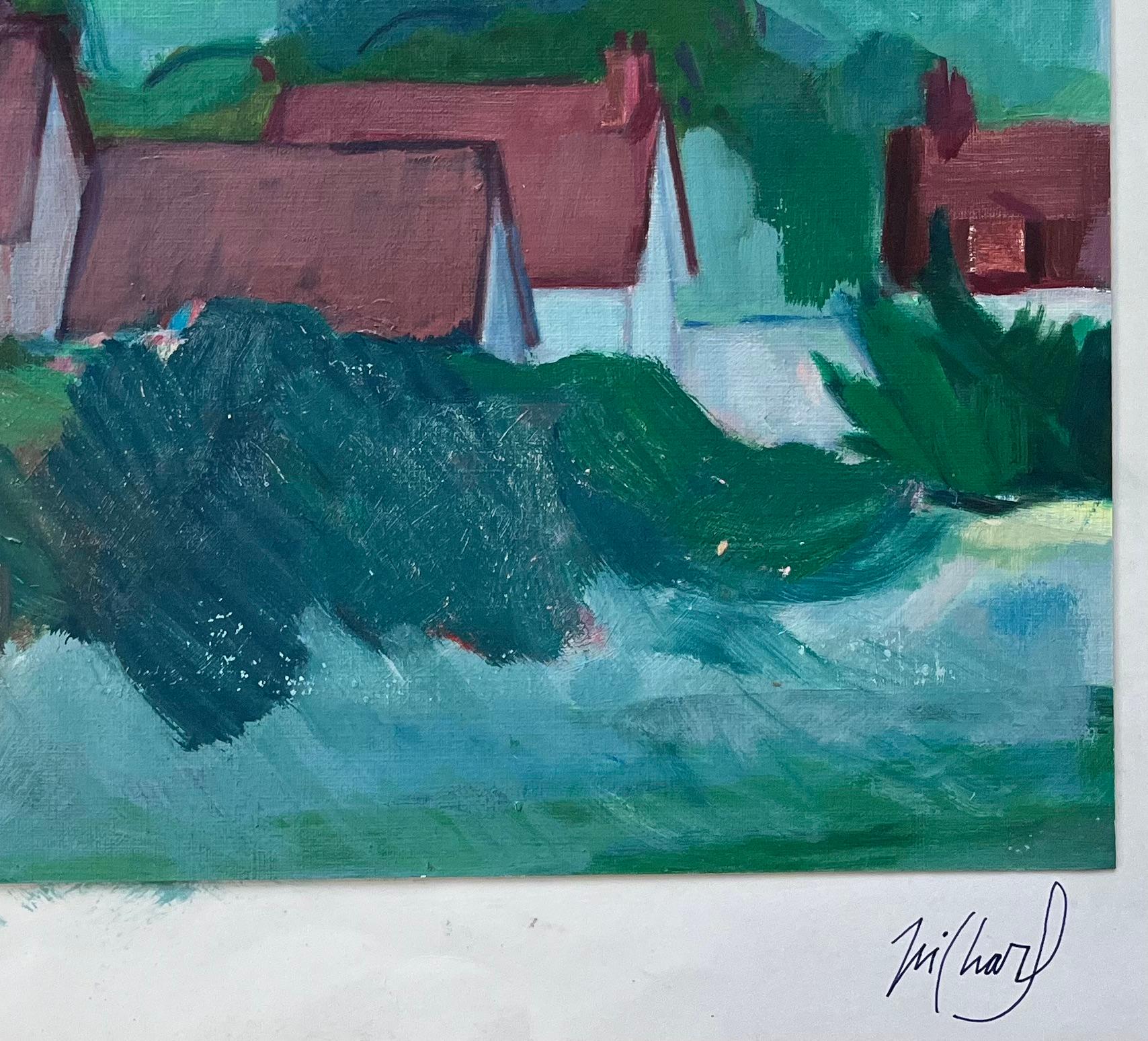 Paysage de campagne avec des Hilles aux toits rouges et des Rolls Hills en vente 1