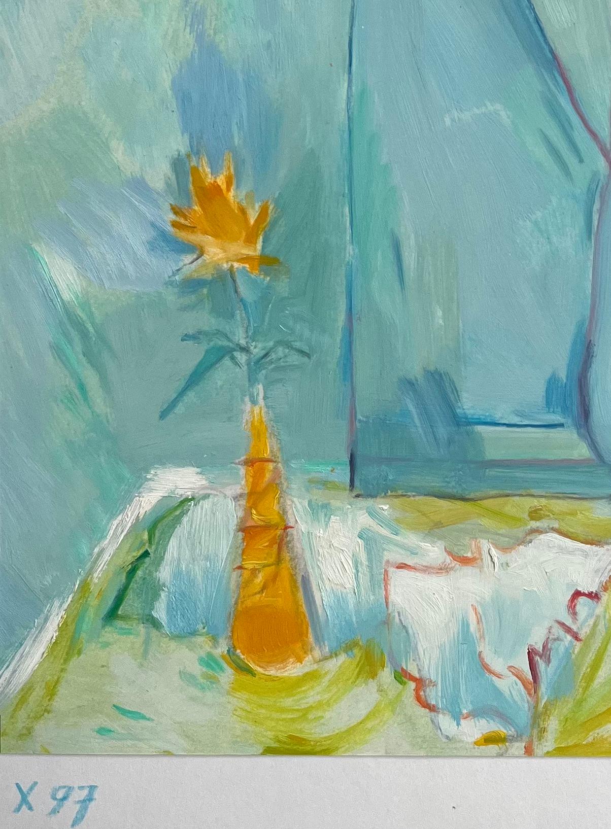 Nu figuratif et nature morte florale - Peinture à l'huile contemporaine abstraite - Post-impressionnisme Painting par Roland Pichard