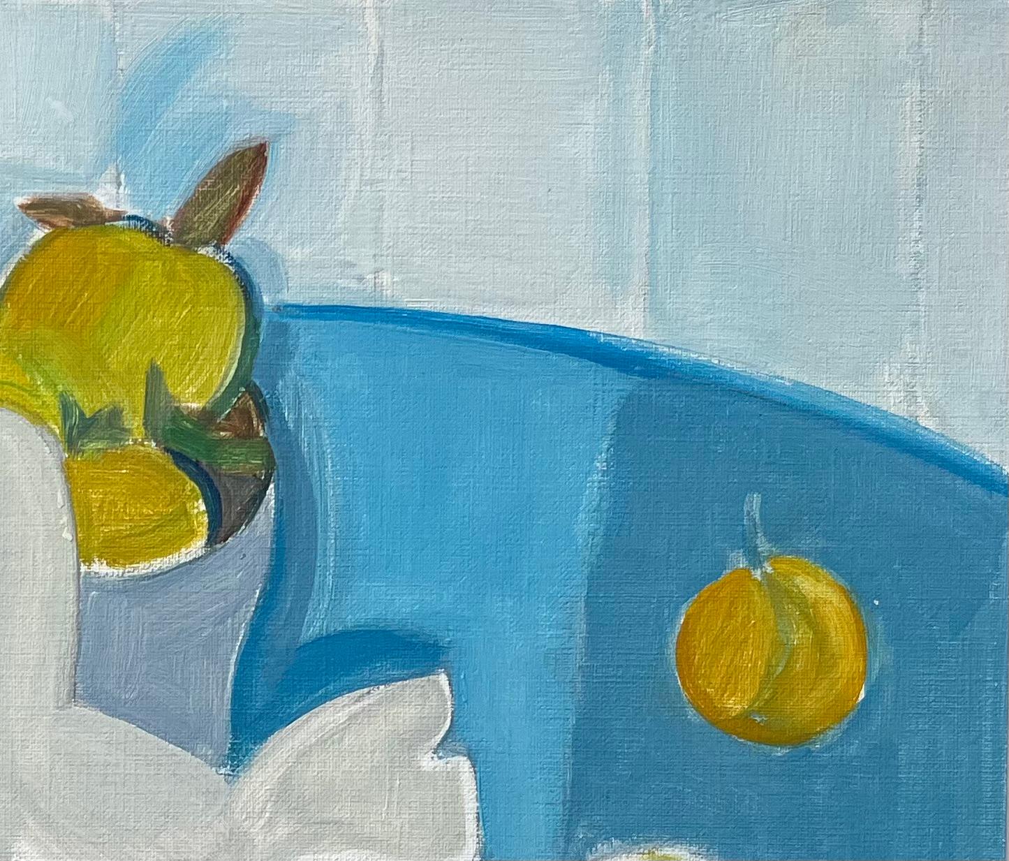 Titolo: Natura morta astratta originale ad olio con colomba e fruttiera su un tavolo blu

Artista: Roland Pichard

Firmato: In basso a destra

Mezzo: Olio su carta ad olio, montato su cartoncino

Dimensioni: 10,75 (altezza) x 14 (larghezza),