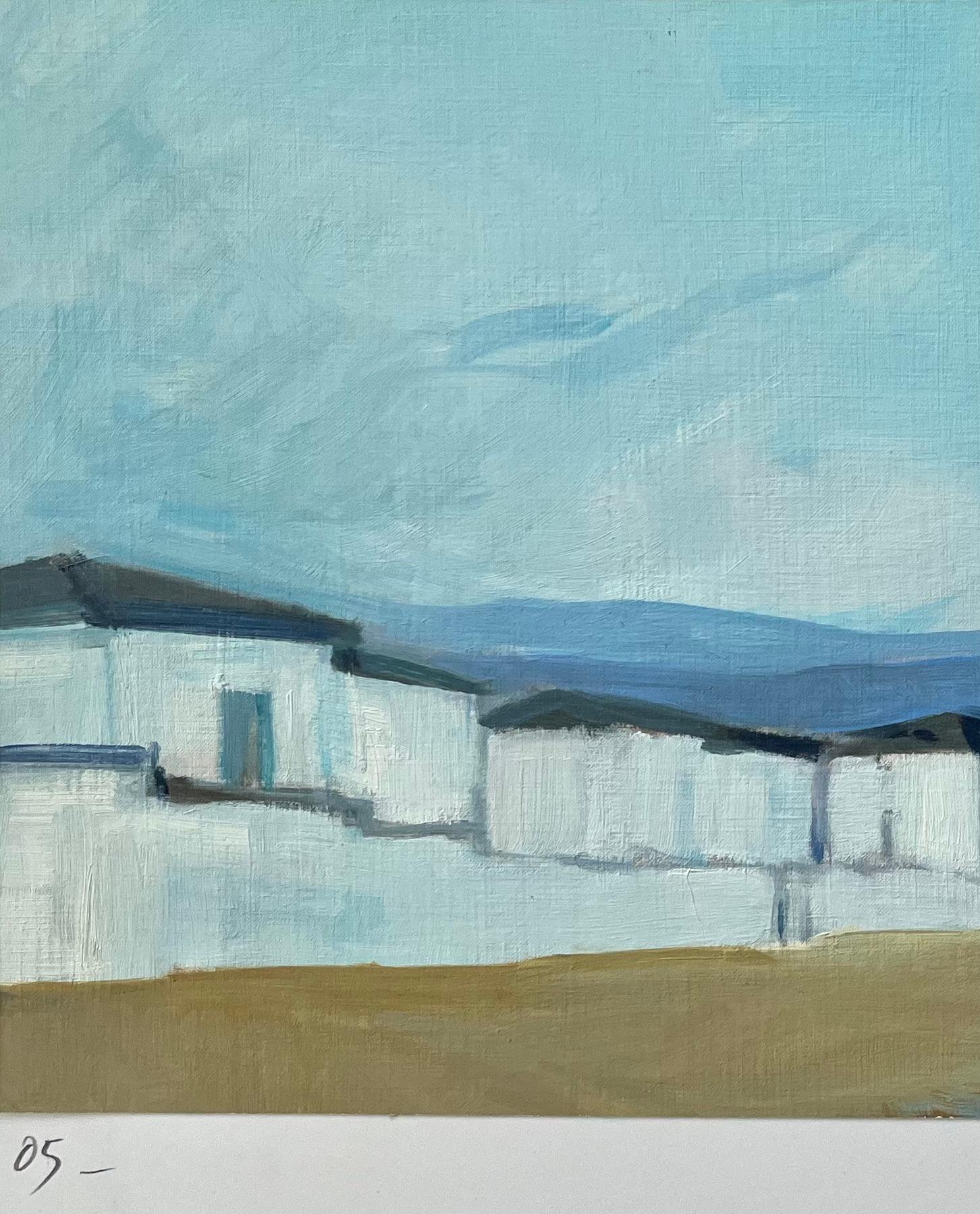 Título: Pintura al óleo original de casitas costeras con barcas a lo largo de una costa tranquila

Artista: Roland Pichard

Técnica: Óleo sobre papel al óleo, montado sobre cartulina

Tamaño: 9,75 (alto) x 16,25 (ancho), (Incluido el montaje: 15