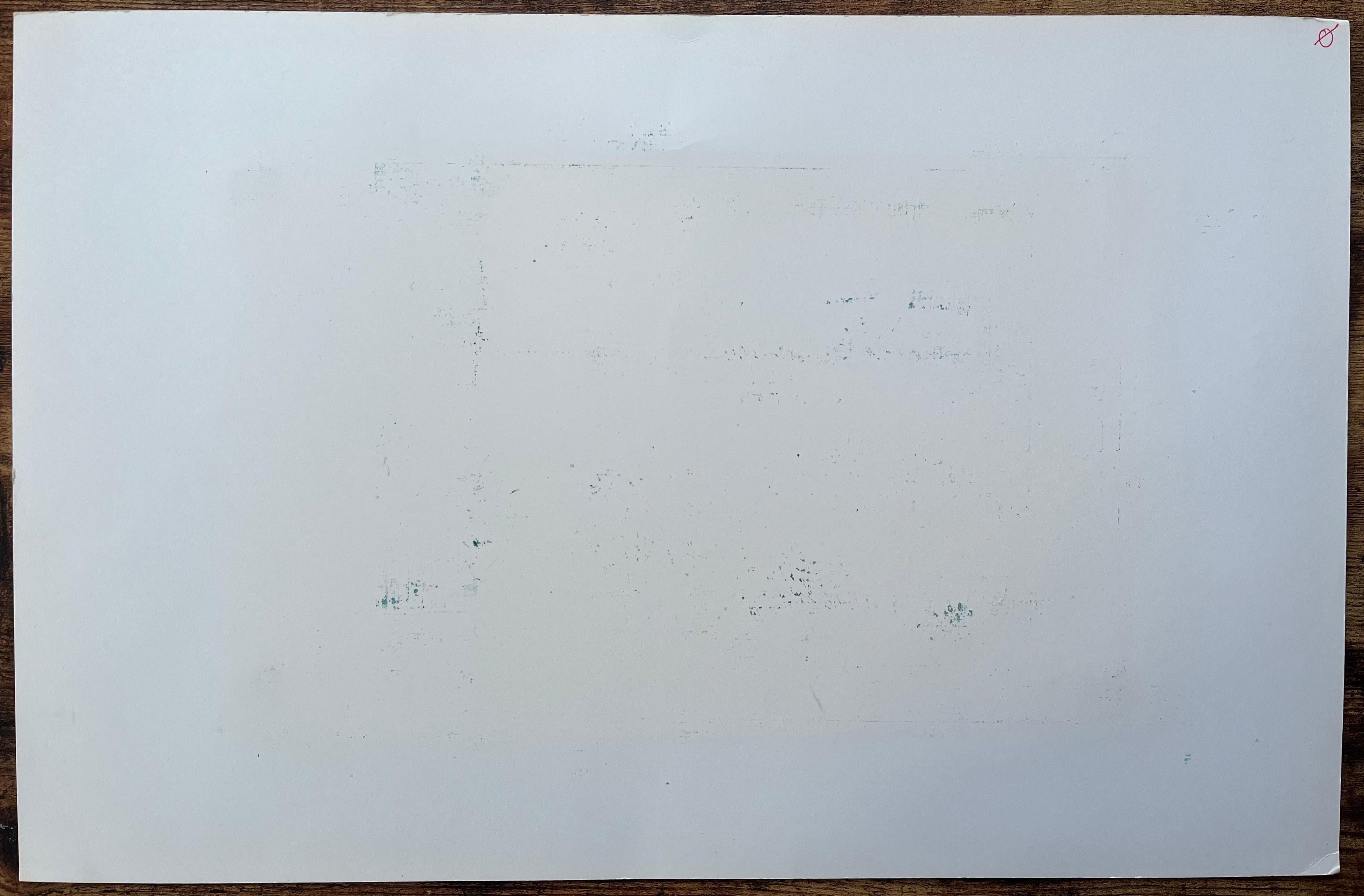 Pintura al óleo original de Vista serena de la montaña de Delfos, Grecia, con tonos azules en venta 1