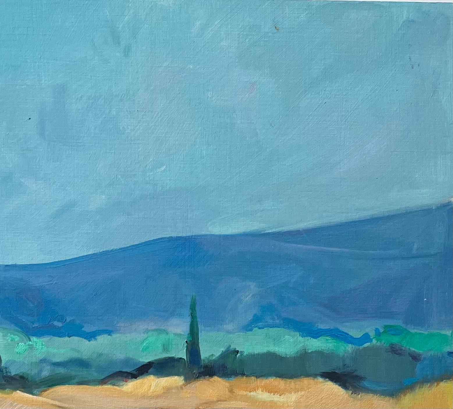 Título: Pintura al óleo original de campos de trigo iluminados por el sol con cipreses

Artista: Roland Pichard

Técnica: Óleo sobre papel al óleo, montado sobre cartulina

Tamaño: 10,75 (alto) x 13,75 (ancho), (Incluido el montaje: 15 (alto) x 22