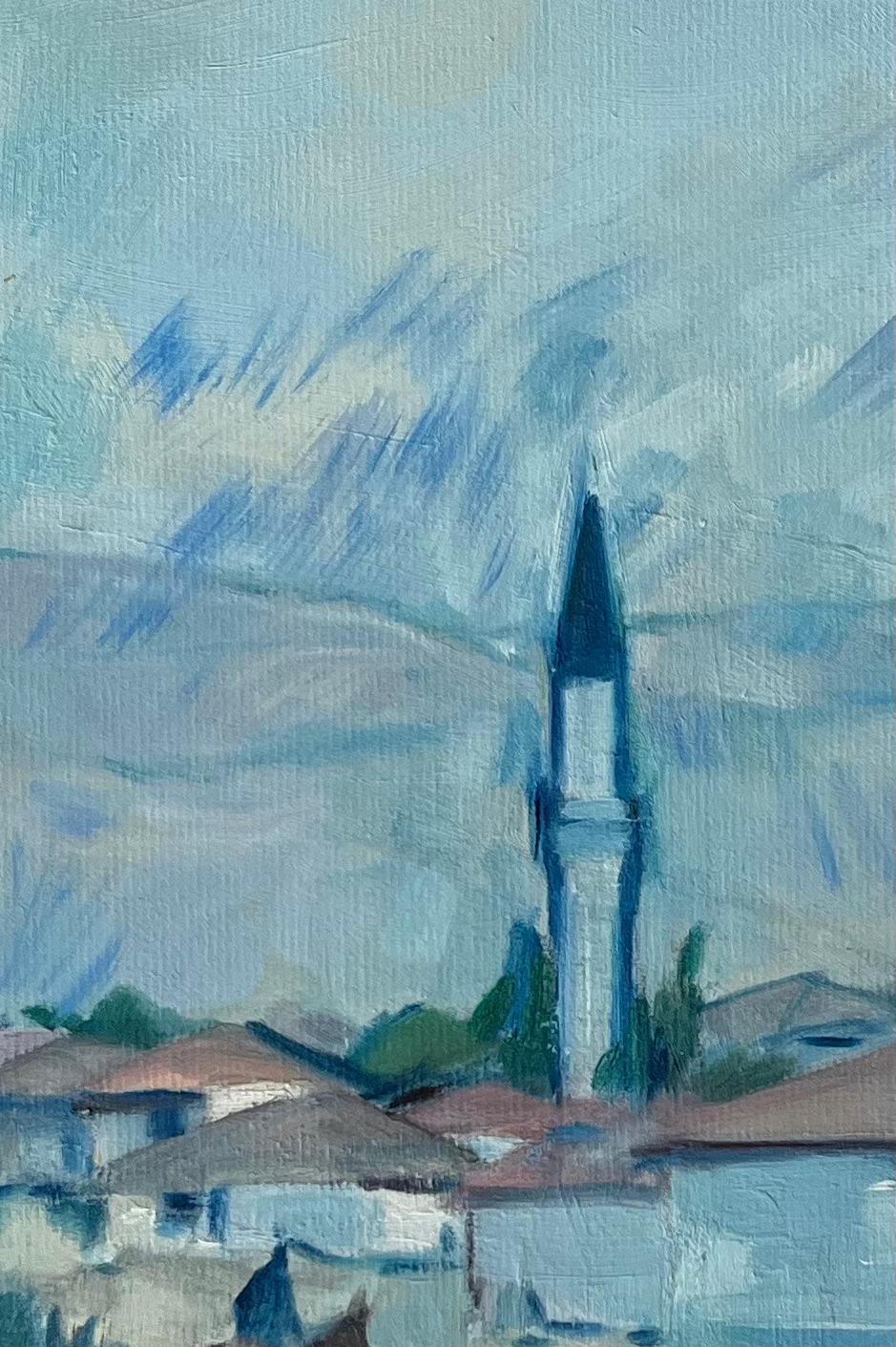 Título: Pintura al óleo original de paisaje urbano con minarete y figuras a caballo

Artista: Roland Pichard

Técnica: Óleo sobre papel al óleo, montado sobre cartulina

Tamaño: 10,75 (alto) x 8,75 (ancho), (Incluido el montaje: 15 (alto) x 22