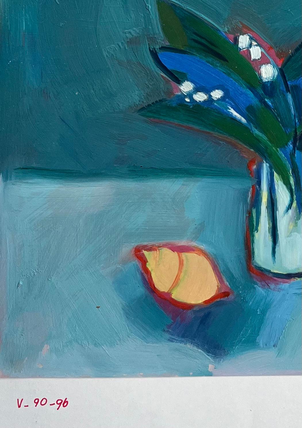 Title: Original Oil Painting of Vase of Lily of the Valley and a Seashell

Artist: Roland Pichard

Signed: Bottom right

Medium: Oil on oil paper, mounted on card

Size: 13.75 (height) x 10.5 (width), (Including mounting: 22 (height) x 15