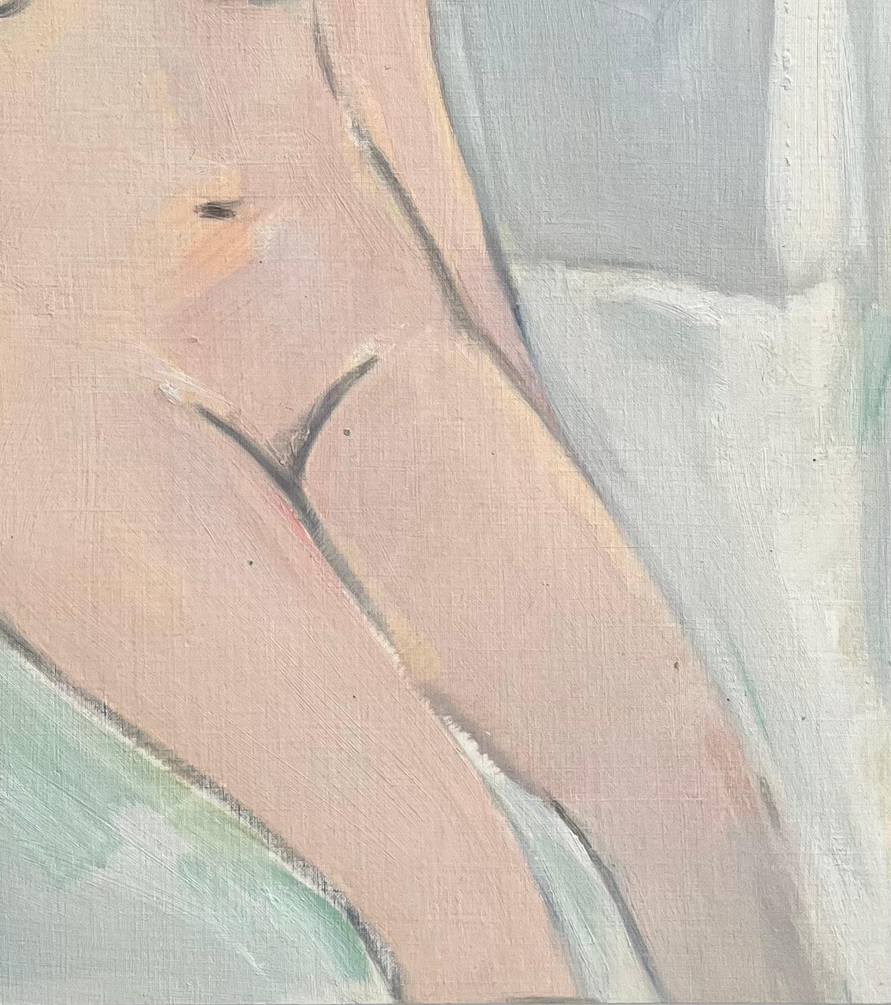 Título: Estudio de desnudo sentado en pasteles suaves - Pintura al óleo contemporánea

Artista: Roland Pichard

Técnica: Óleo sobre papel al óleo, montado sobre cartulina

Tamaño: 15,25 (alto) x 12,5 (ancho) (Montado: 22 (alto) x 15