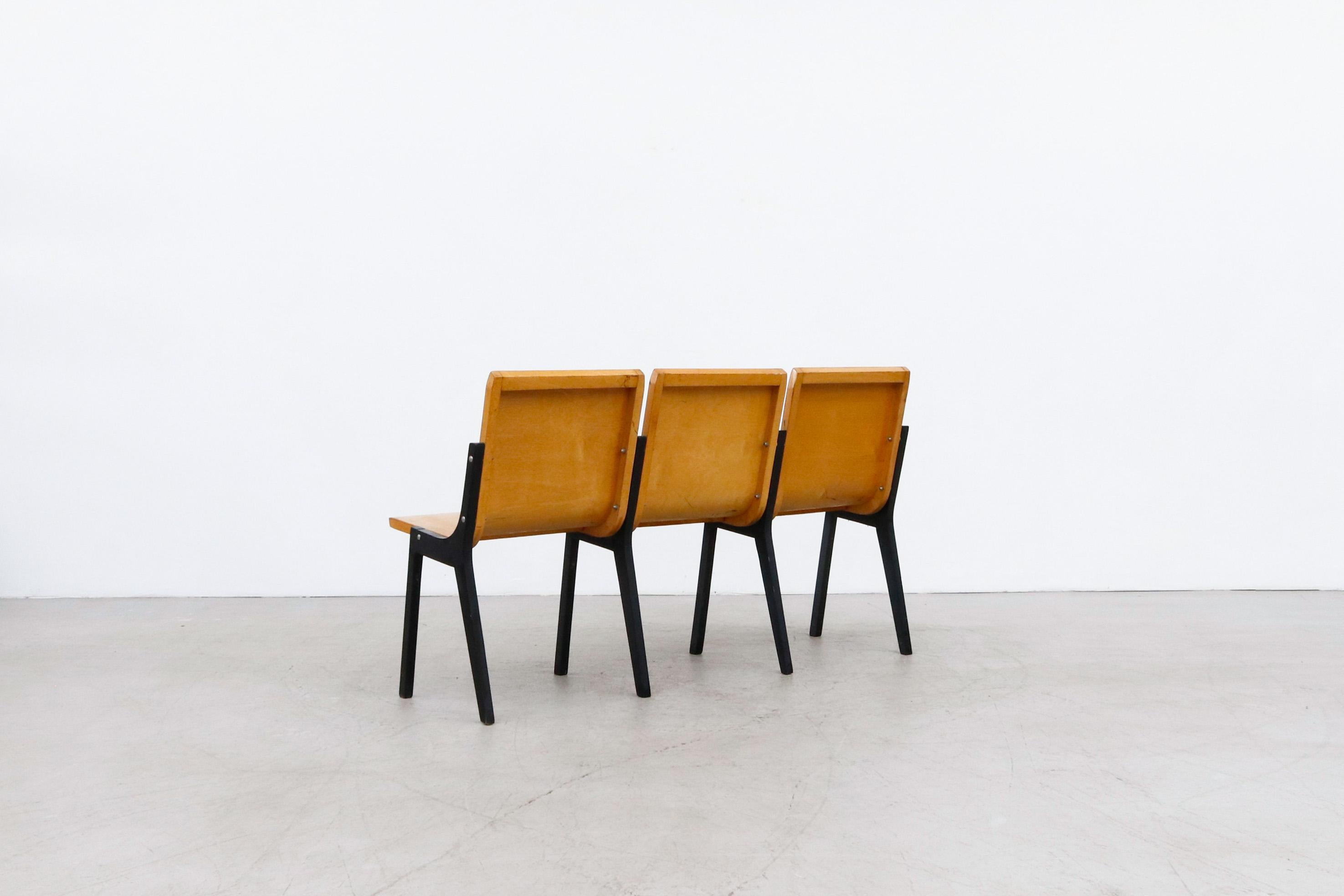 Mid-20th Century Roland Rainer 3 Seater Bench from a Dutch Church