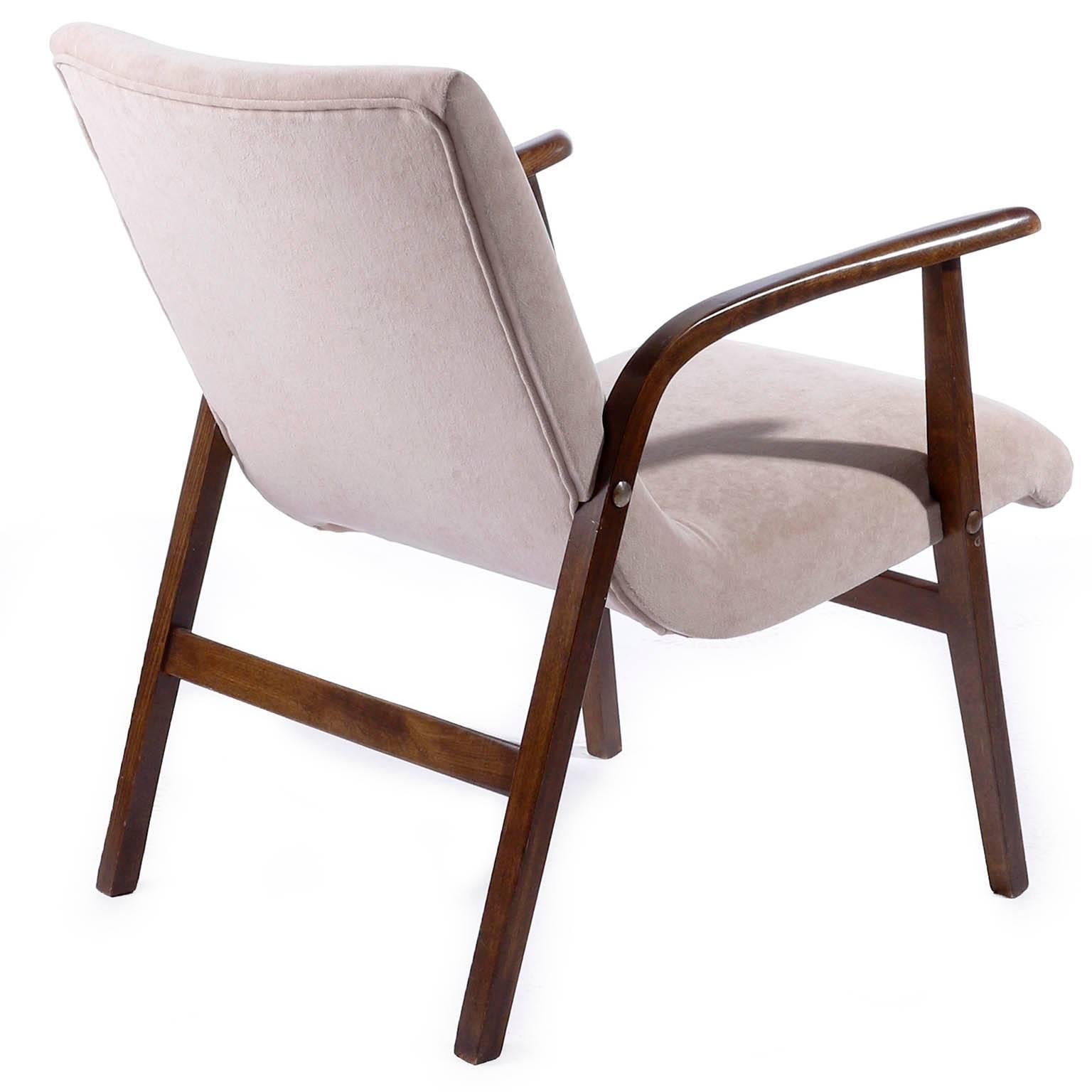 Milieu du XXe siècle Fauteuils de café Ritter Roland Rainer, velours de velours rembourré, 1952 en vente