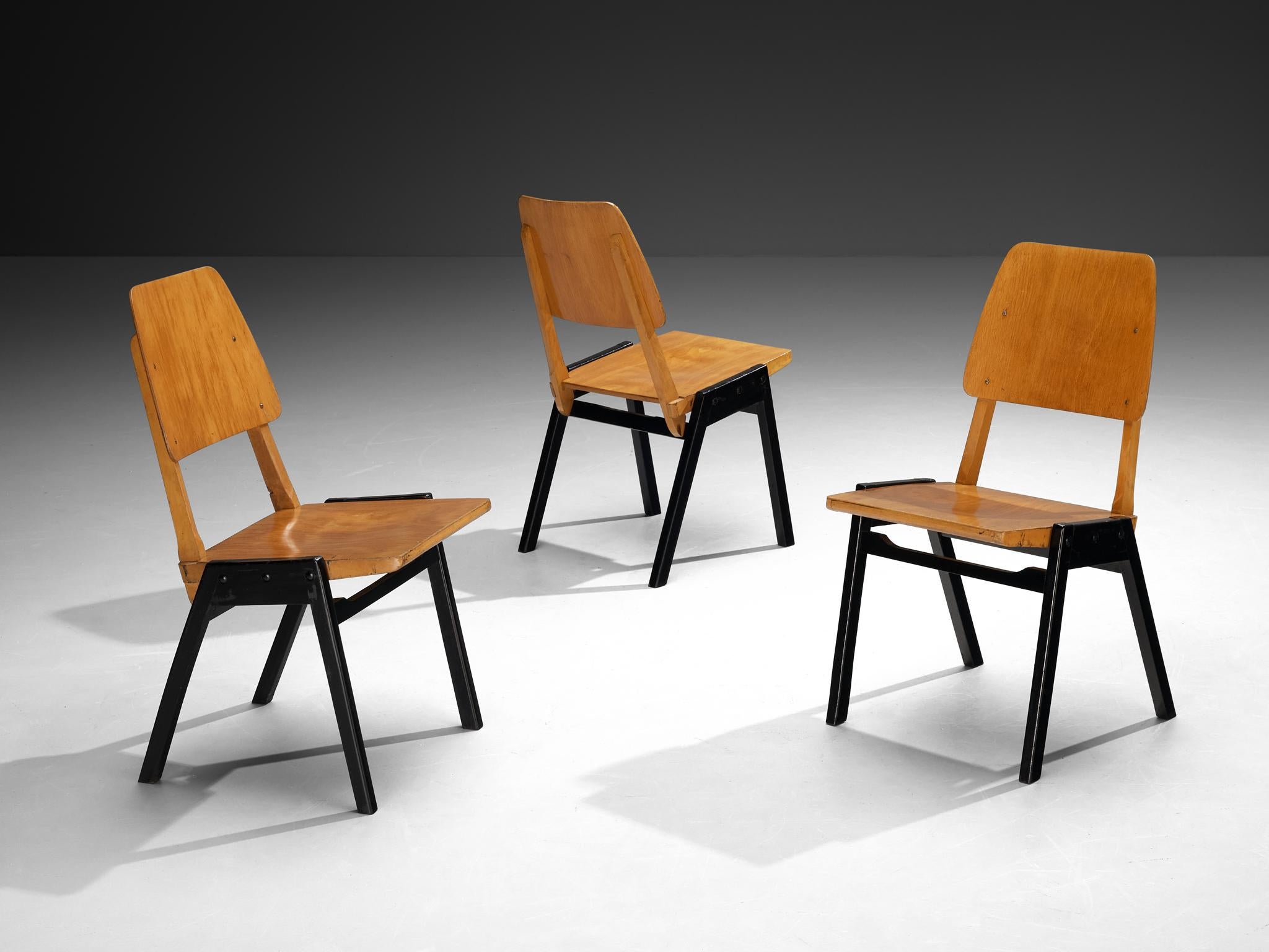 Austriaco Sedie da pranzo Roland Rainer in Wood in vendita