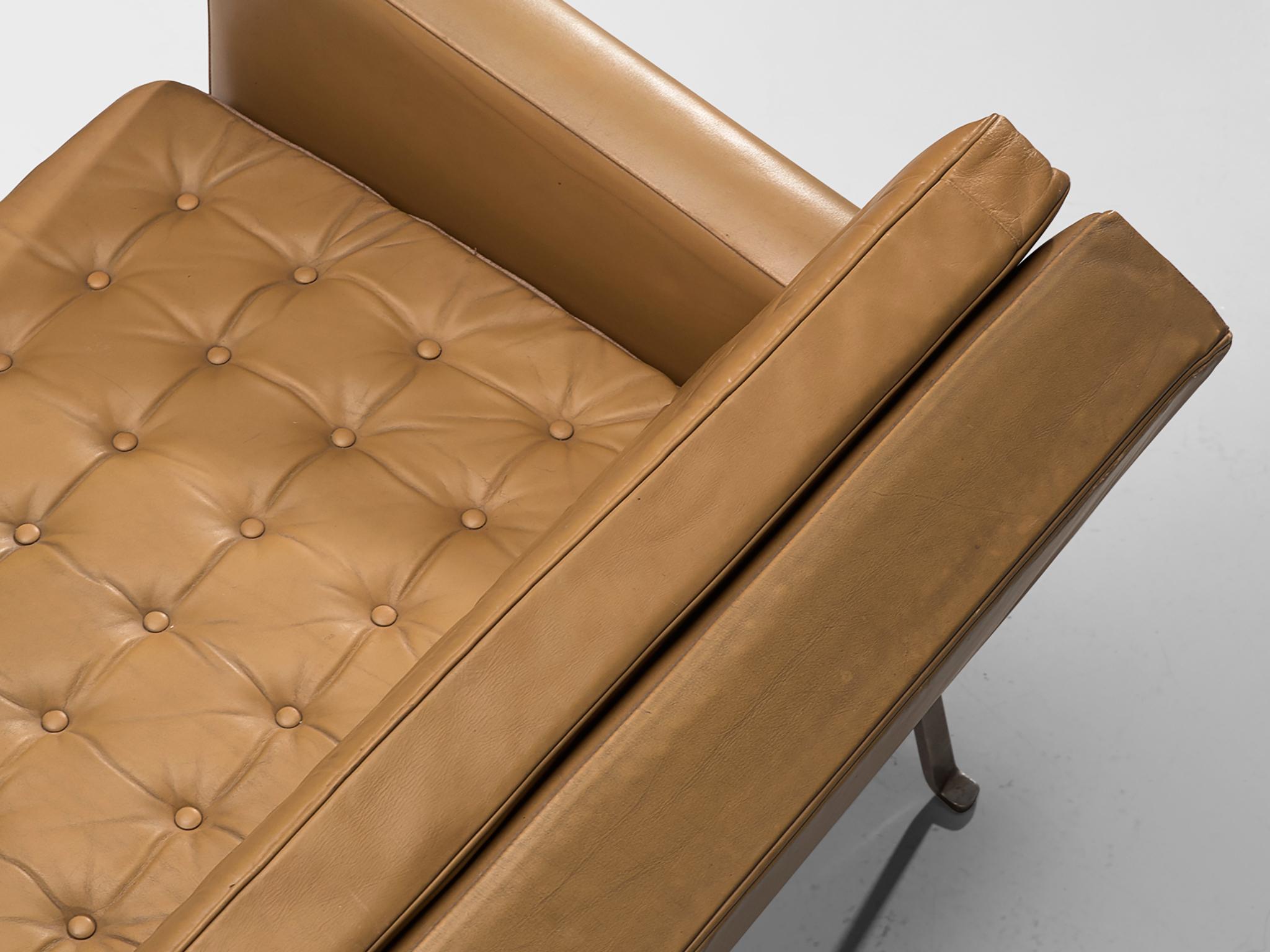 Mid-Century Modern Roland Rainer for Wilkhahn Sofa in Camel Leather  For Sale