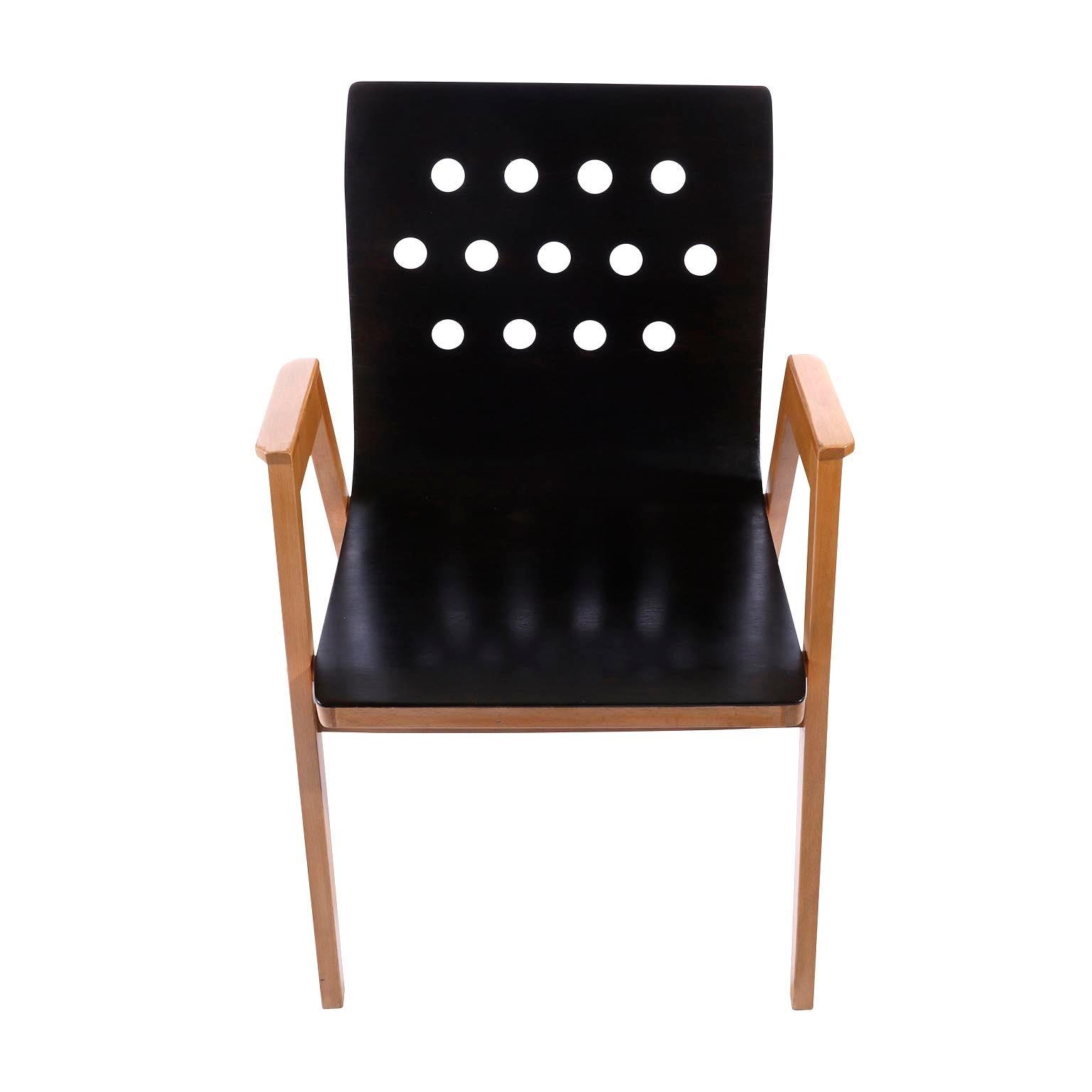 Roland Rainer, Set of 12 Armchairs Stacking Chairs, 1951 (Moderne der Mitte des Jahrhunderts)
