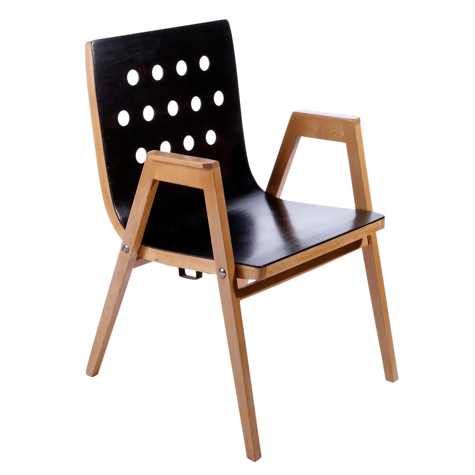 Roland Rainer, Set of 12 Armchairs Stacking Chairs, 1951 In Good Condition In Hausmannstätten, AT
