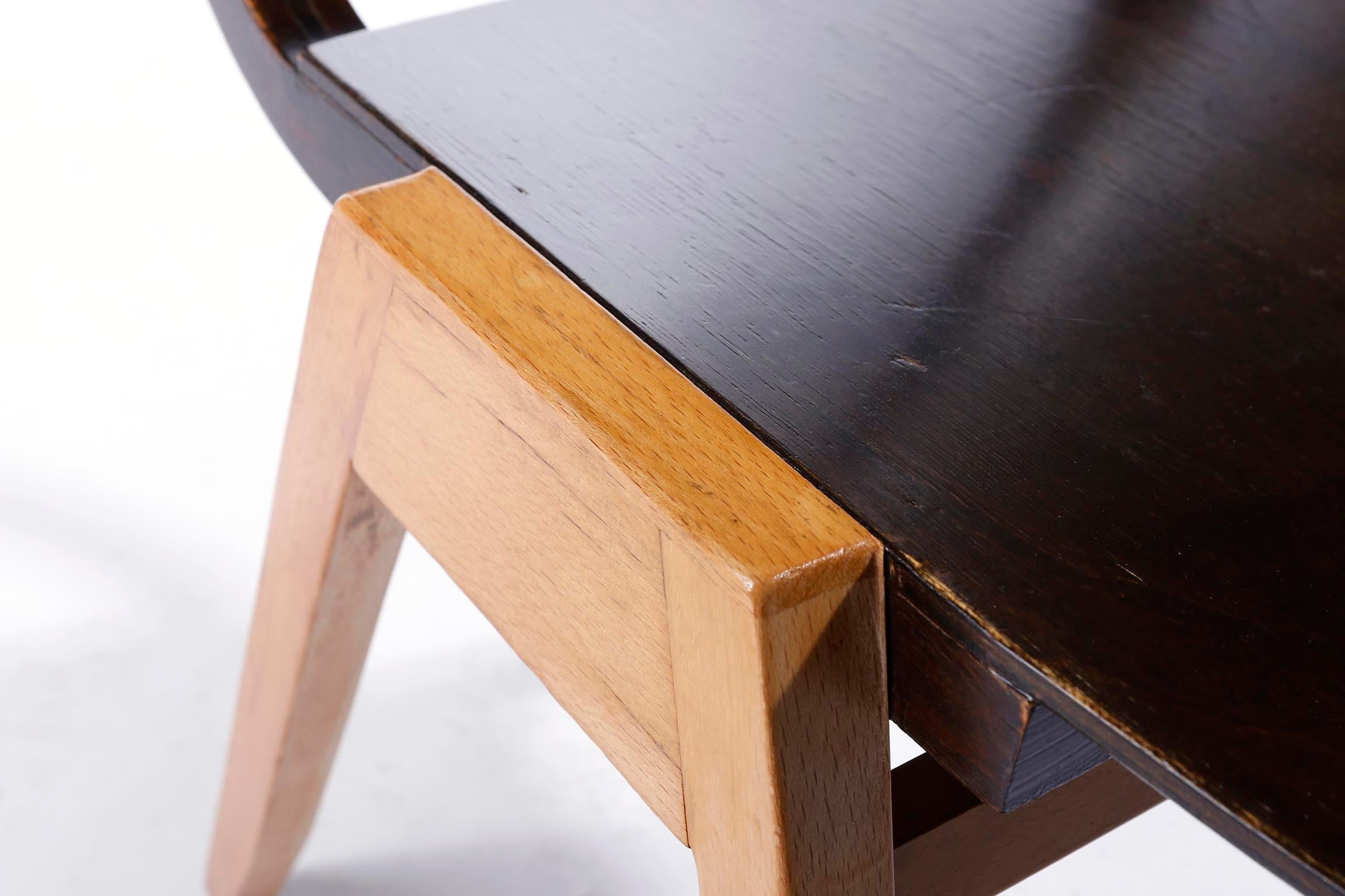 Roland Rainer, ensemble de quatre chaises empilables P7, en hêtre bicolore, Autriche, 1952 en vente 2