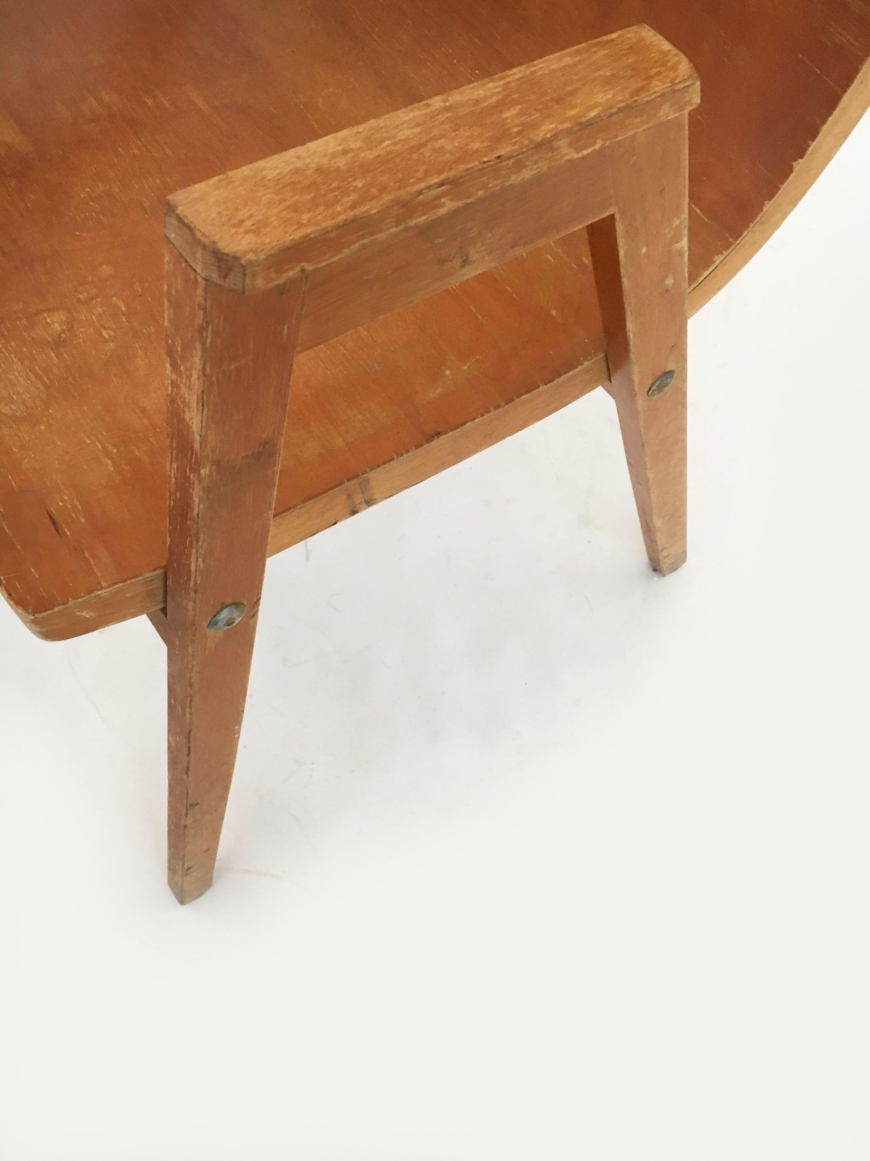 Roland Rainer Stadthallen Chair with Writing Desk, Austria, 1950s For Sale 3