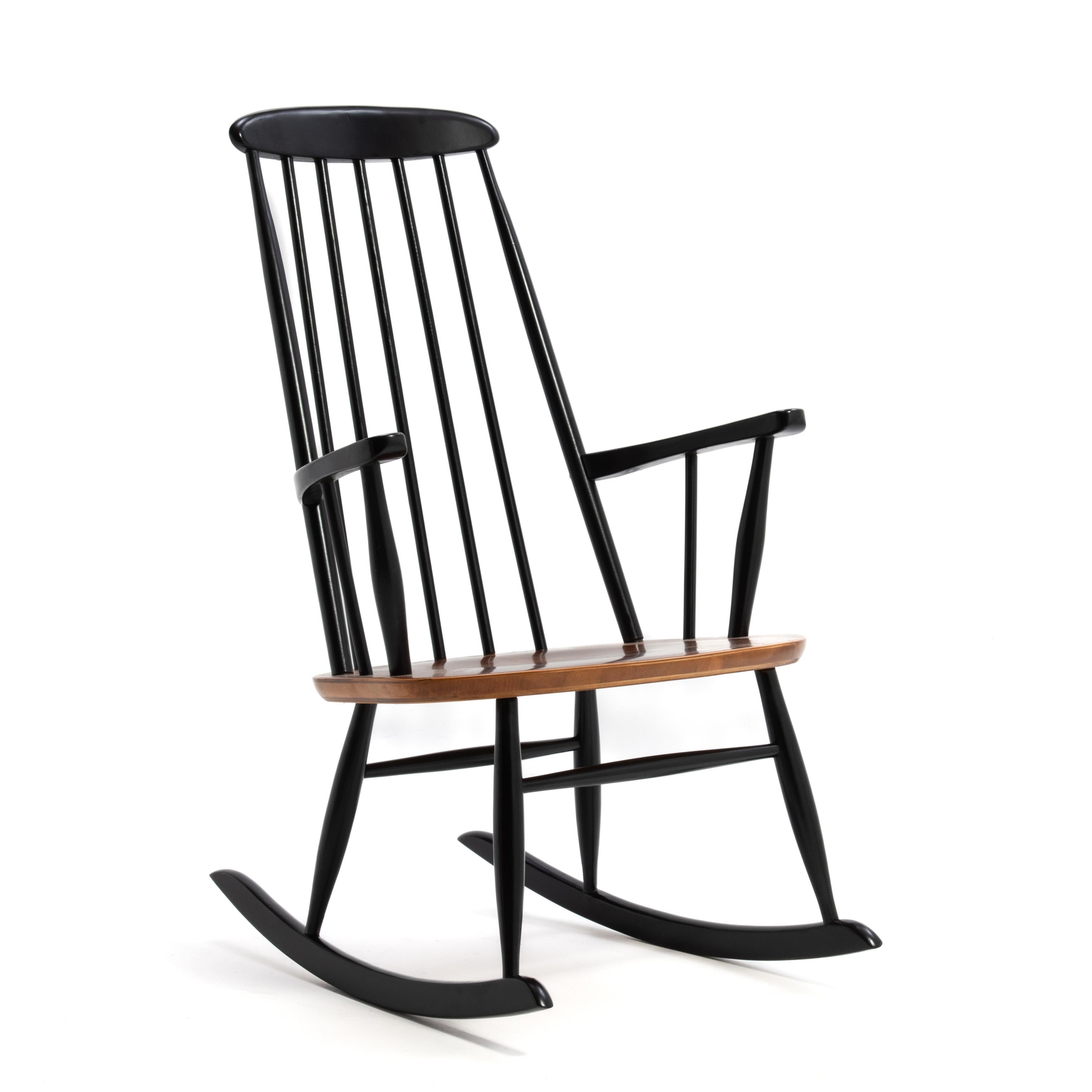 Roland Rainer Großer Schaukelstuhl Hagafors Stolfabrik Mid Century Österreich 1950er Jahre (Skandinavische Moderne) im Angebot