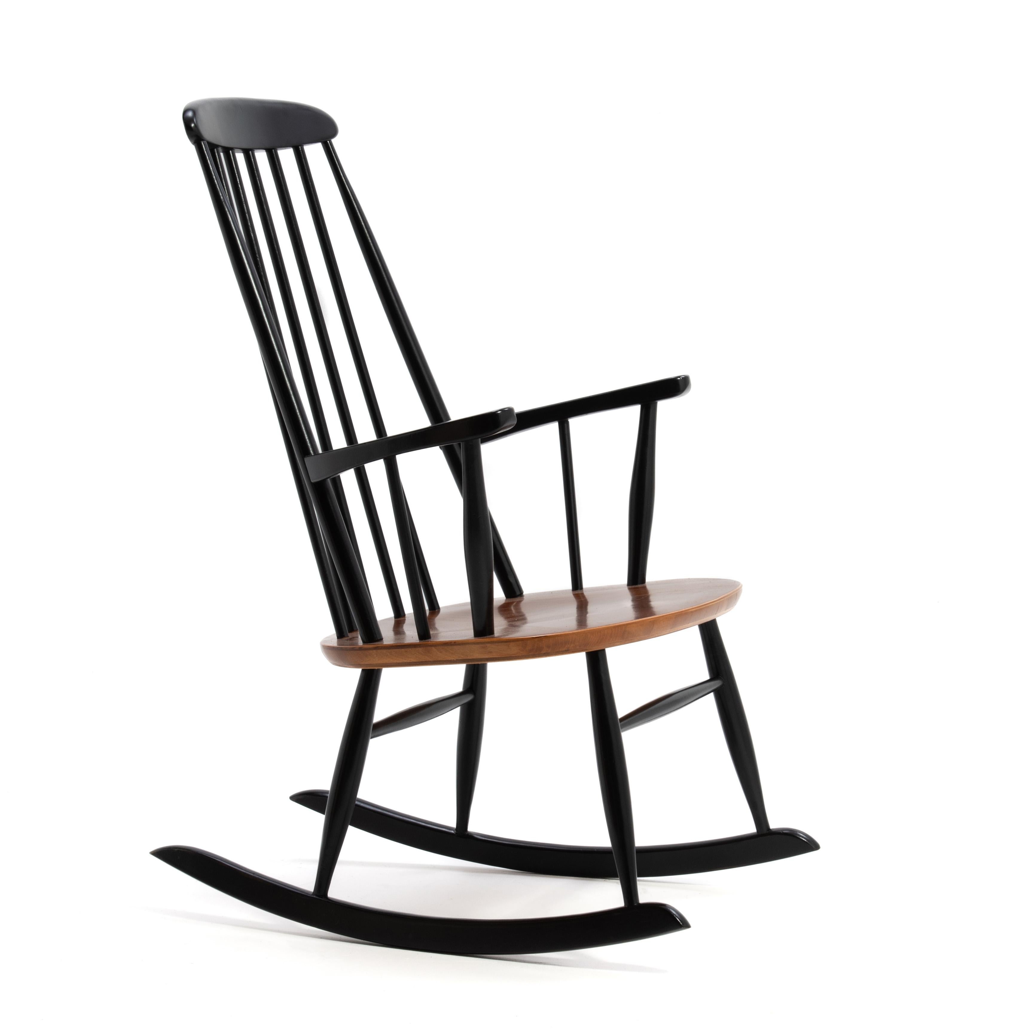 Roland Rainer Großer Schaukelstuhl Hagafors Stolfabrik Mid Century Österreich 1950er Jahre im Zustand „Gut“ im Angebot in Forest Grove, PA