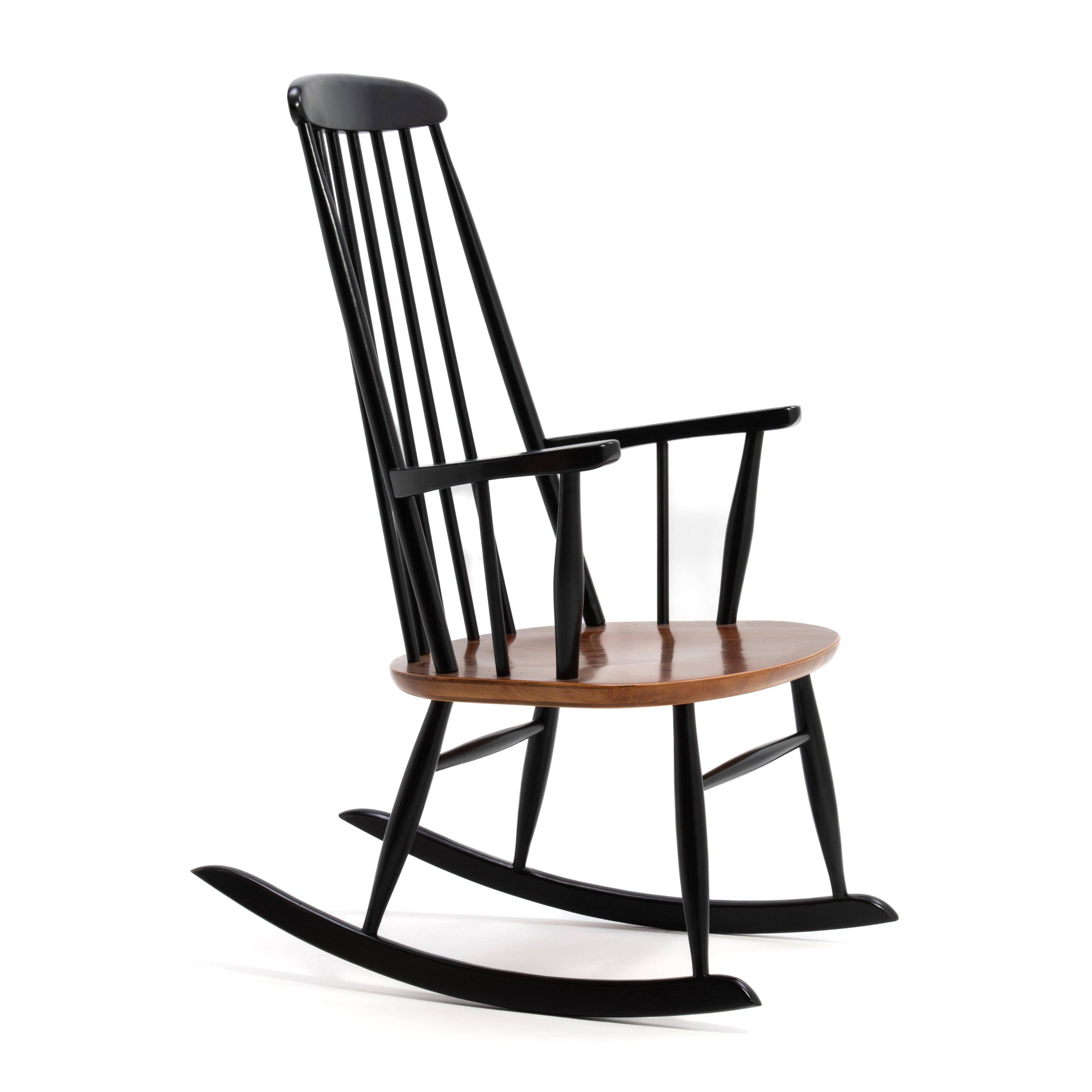 Roland Rainer Großer Schaukelstuhl Hagafors Stolfabrik Mid Century Österreich 1950er Jahre (Mitte des 20. Jahrhunderts) im Angebot
