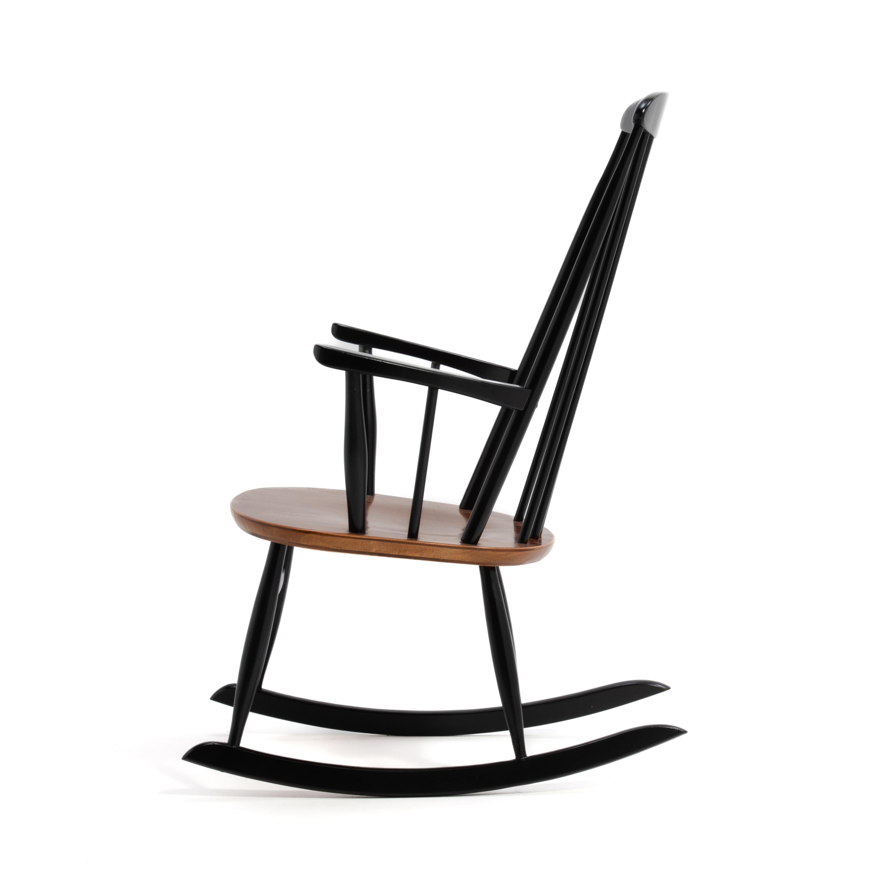 Roland Rainer Großer Schaukelstuhl Hagafors Stolfabrik Mid Century Österreich 1950er Jahre im Angebot 1