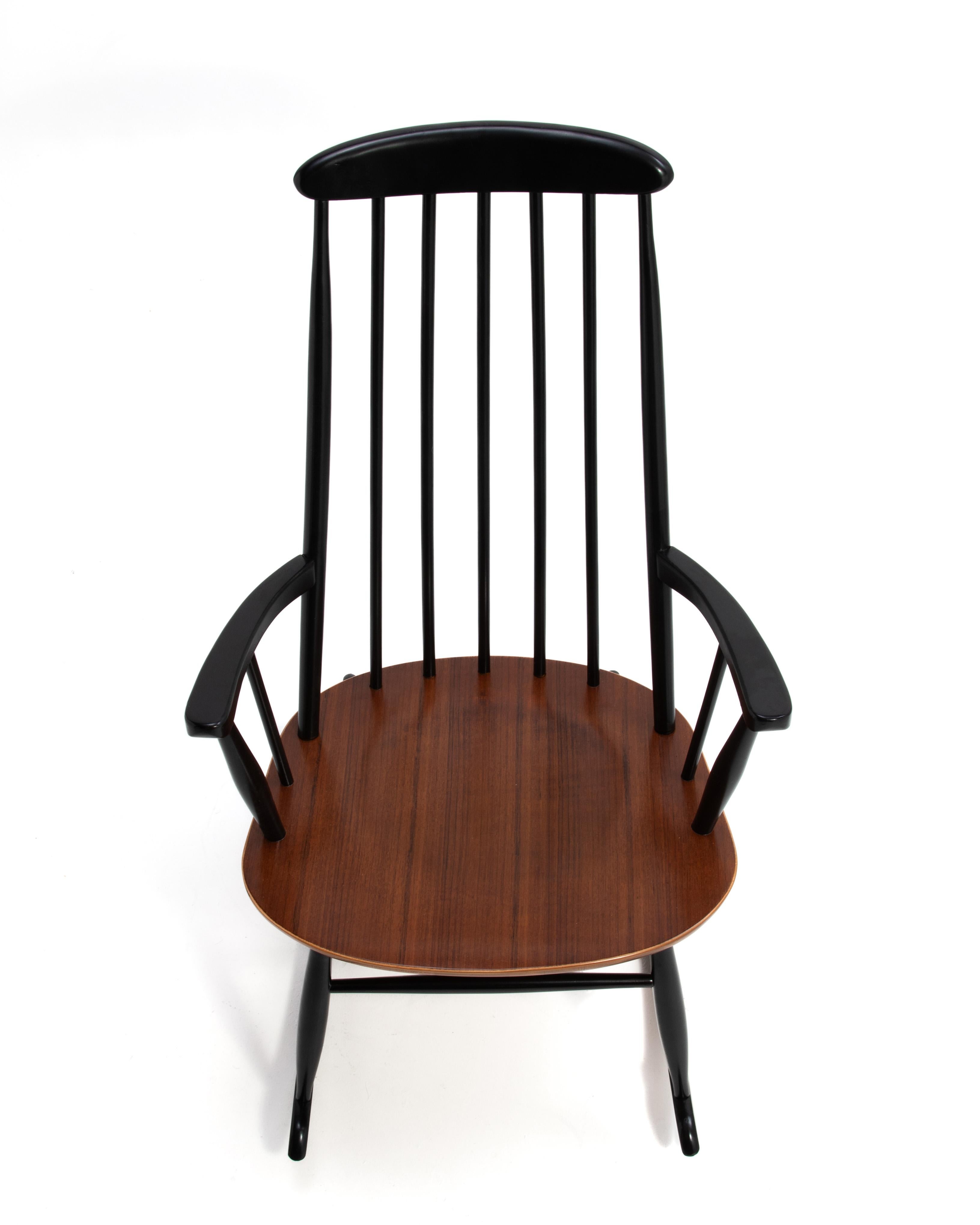 Roland Rainer Großer Schaukelstuhl Hagafors Stolfabrik Mid Century Österreich 1950er Jahre im Angebot 2