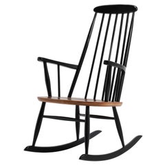 Roland Rainer Großer Schaukelstuhl Hagafors Stolfabrik Mid Century Österreich 1950er Jahre