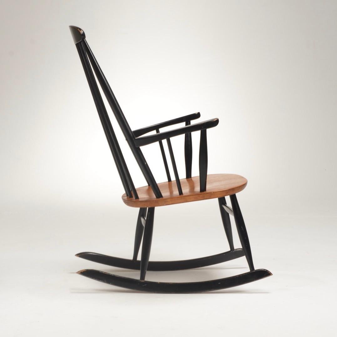 Chaise longue à bascule en teck Roland Rainer en vente 1