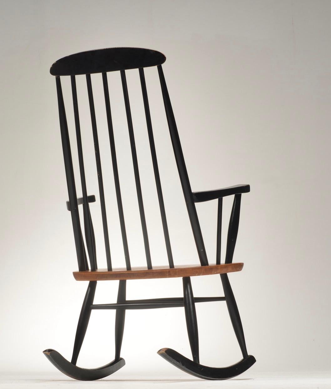 Chaise longue à bascule en teck Roland Rainer en vente 2