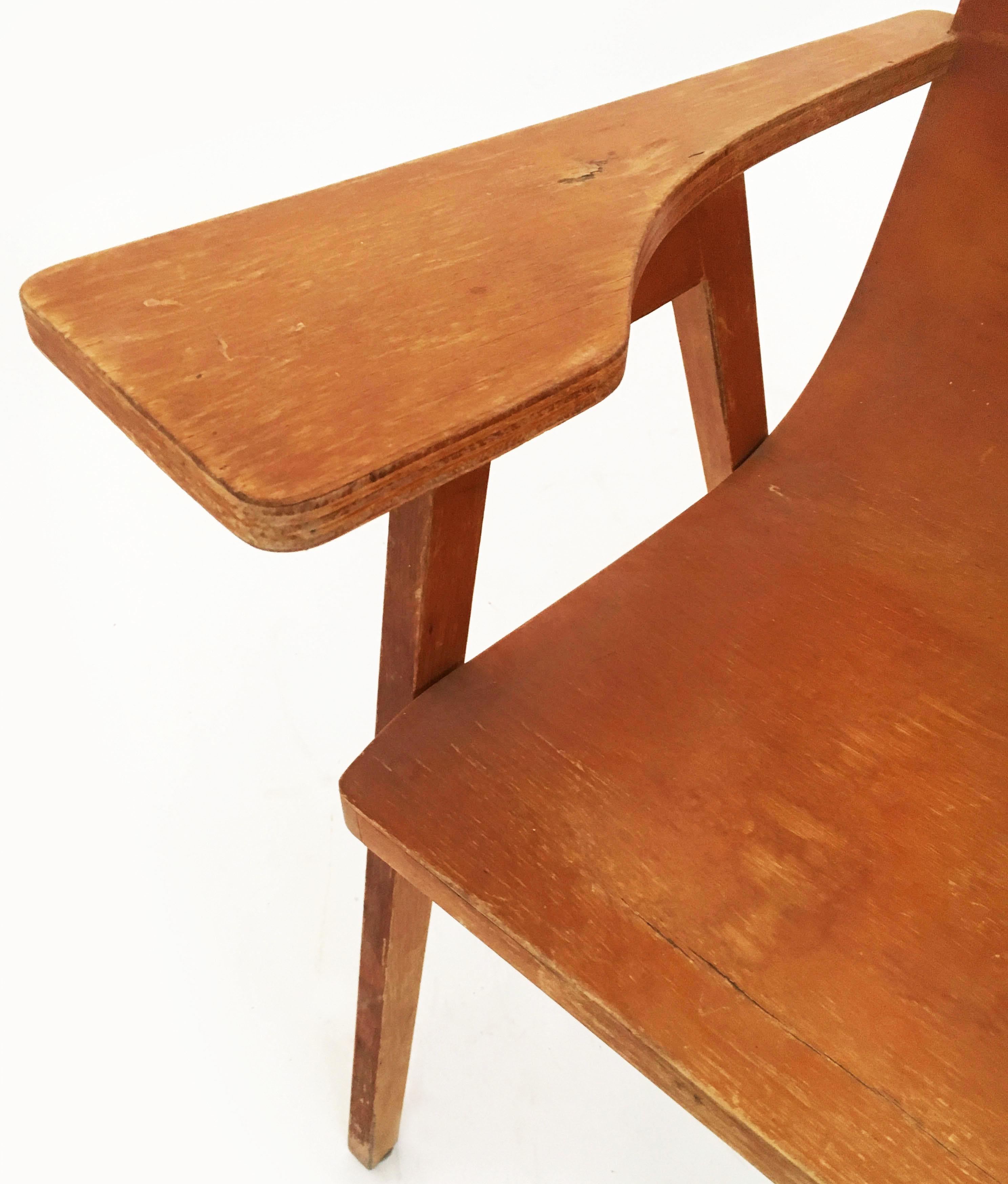 Beech Roland Rainer Writing Desk Chair 