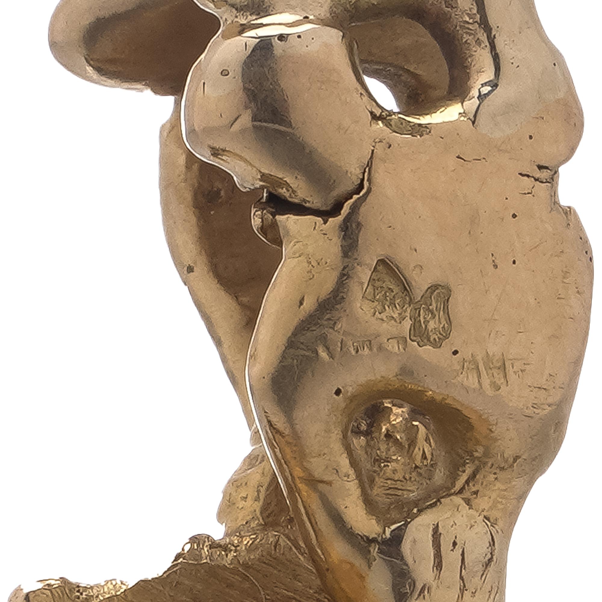 Roland Schad Pendentif émeraude brute en or 18ct en vente 1