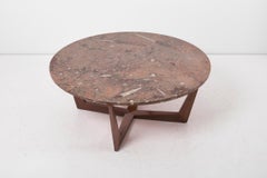 Ronald Schmitt Fossil Stone Top Coffee Table, Germany, 1970s
