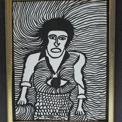 Roland St Hubert Pittura acrilica su tela, anni '80