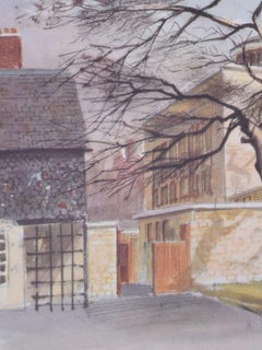 Lithographie du St Anne's College, Oxford par Roland Vivian Pitchforth