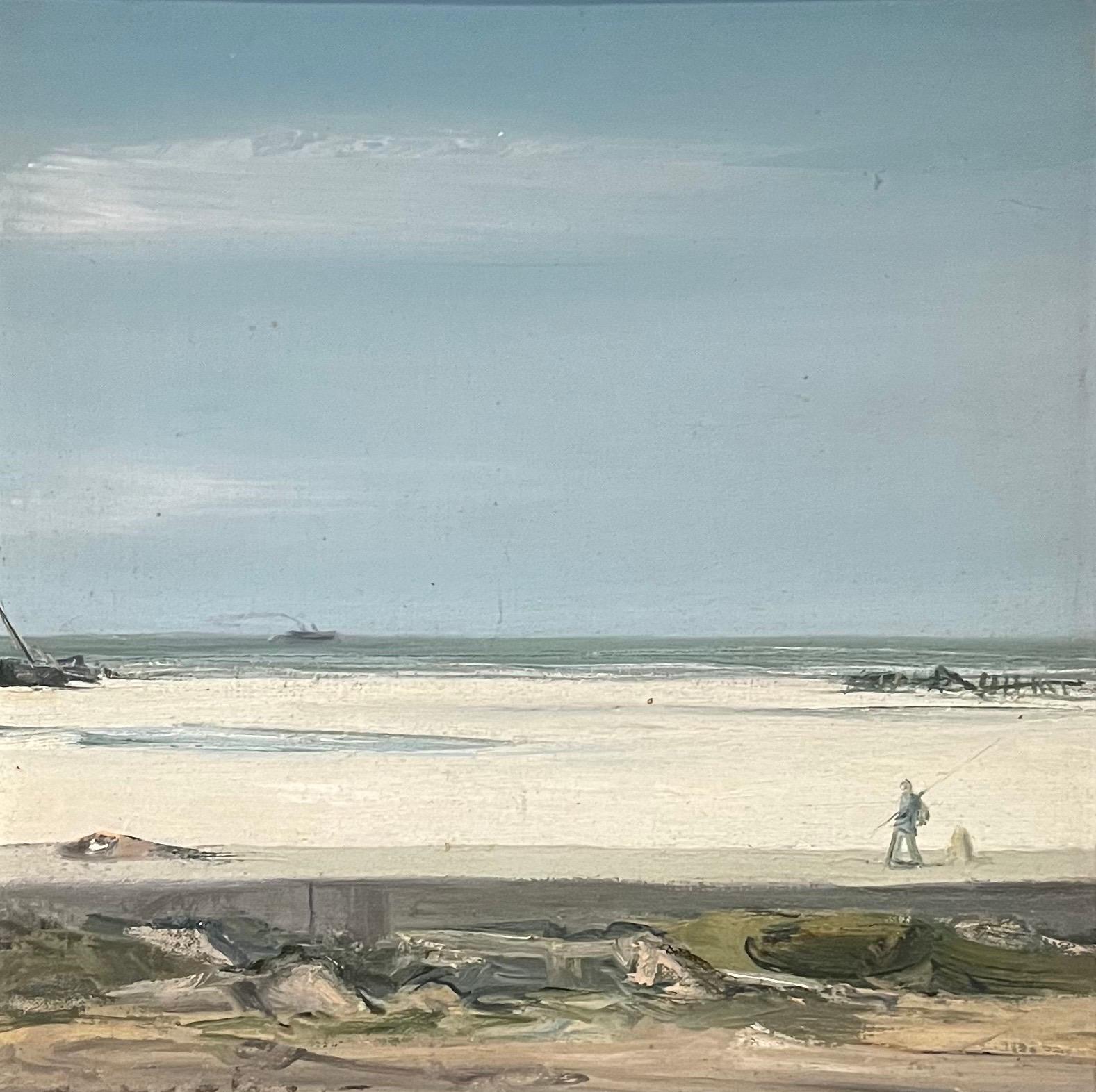 Gravelinas de Roland Weber - Óleo sobre madera 24,5x25cm