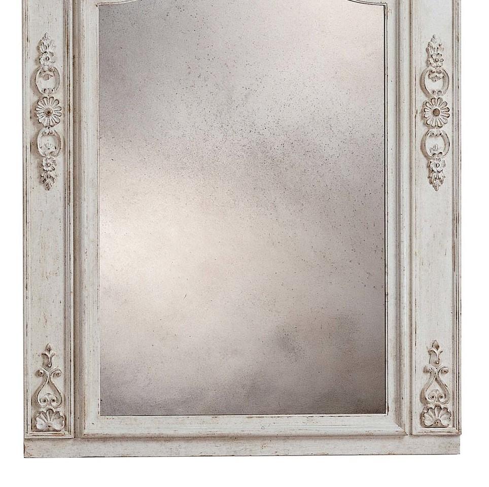 Italian Roland White Wall Mirror by Spini Firenze