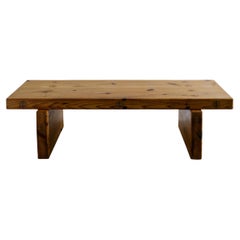 Roland Wilhelmsson "Bamse" Bench Coffee Table in Pine Produced in Sweden, 1970s
