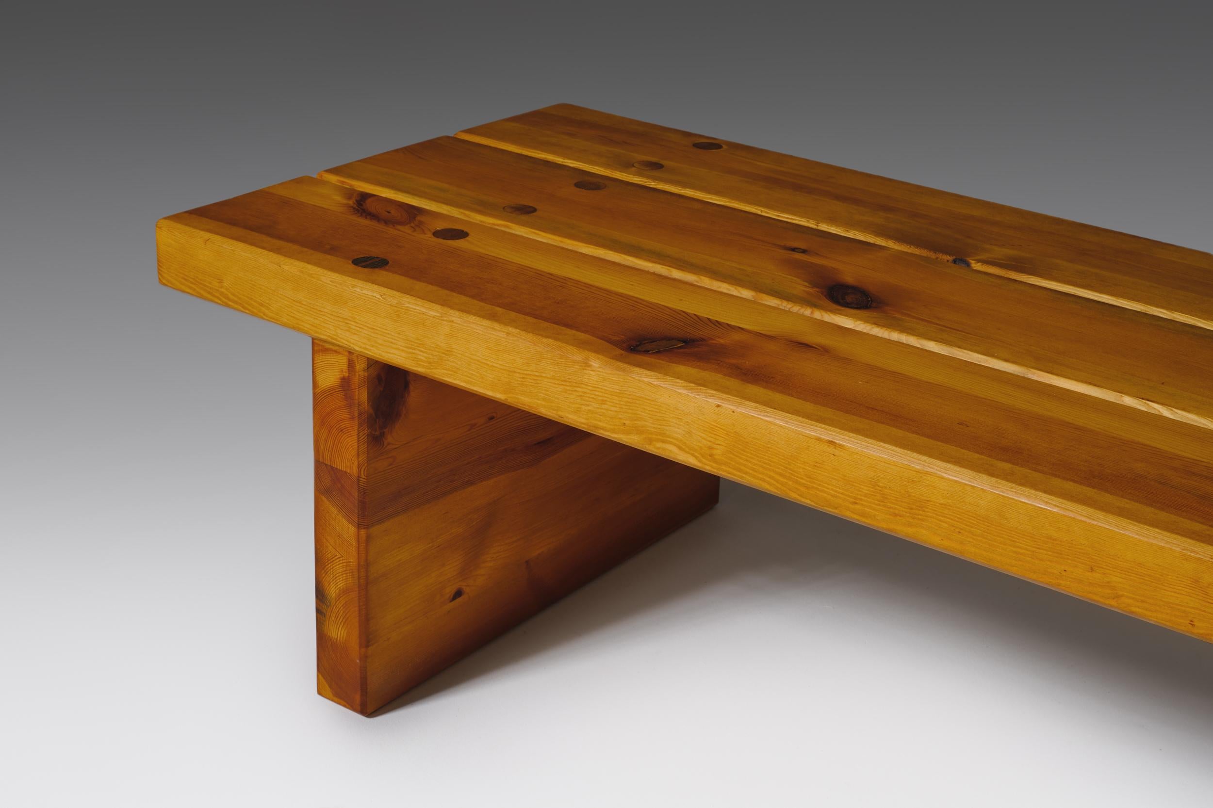 Roland Wilhelmsson Bench in Solid Pine, 1970s 3