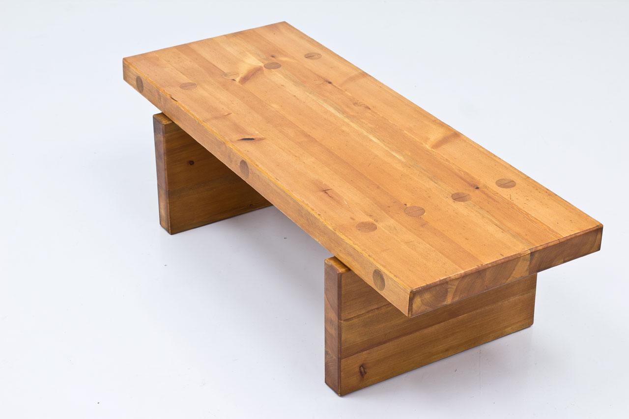 Swedish Roland Wilhelmsson Bench, Table in Solid Pine, Sweden, 1970s