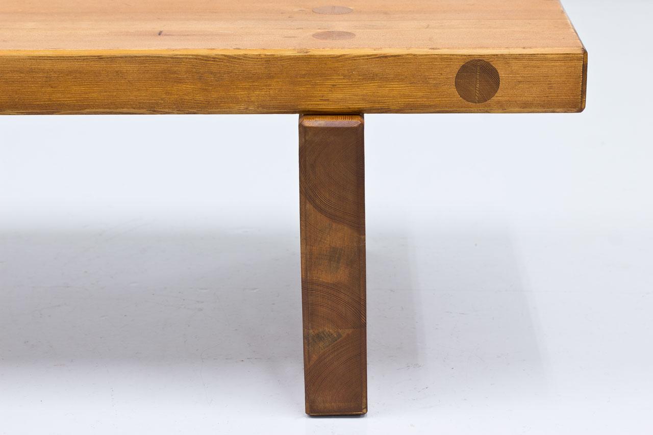 Roland Wilhelmsson Bench, Table in Solid Pine, Sweden, 1970s 1