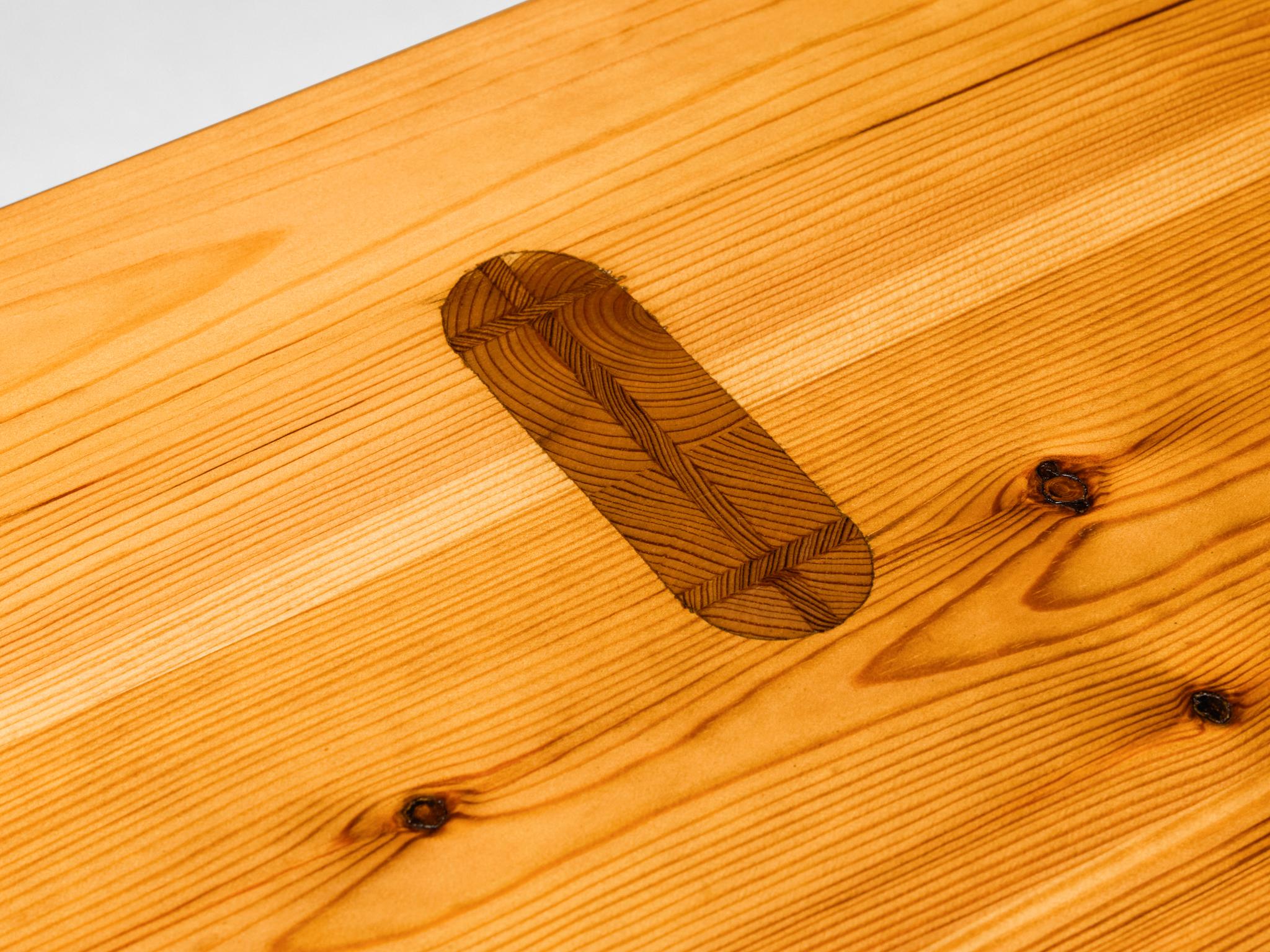 Late 20th Century Roland Wilhelmsson Dining Table in Solid Pine 1970s For Sale