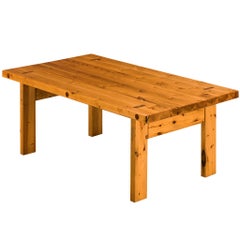 Table de salle à manger Roland Wilhelmsson en pin massif des années 1970