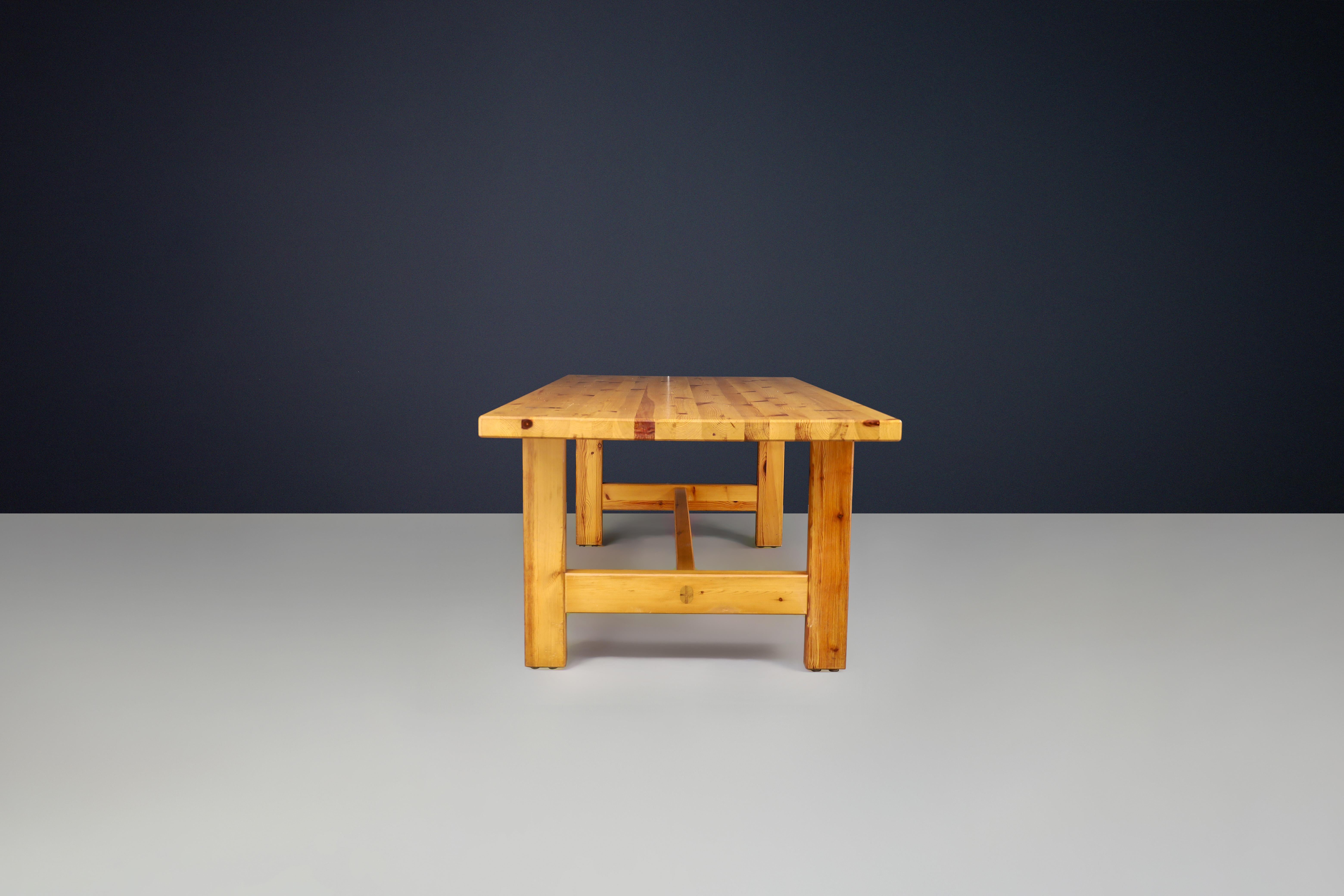 Roland Wilhelmsson for Karl Andersson & Söner Rectangular Solid Pine Table  1970 For Sale 4
