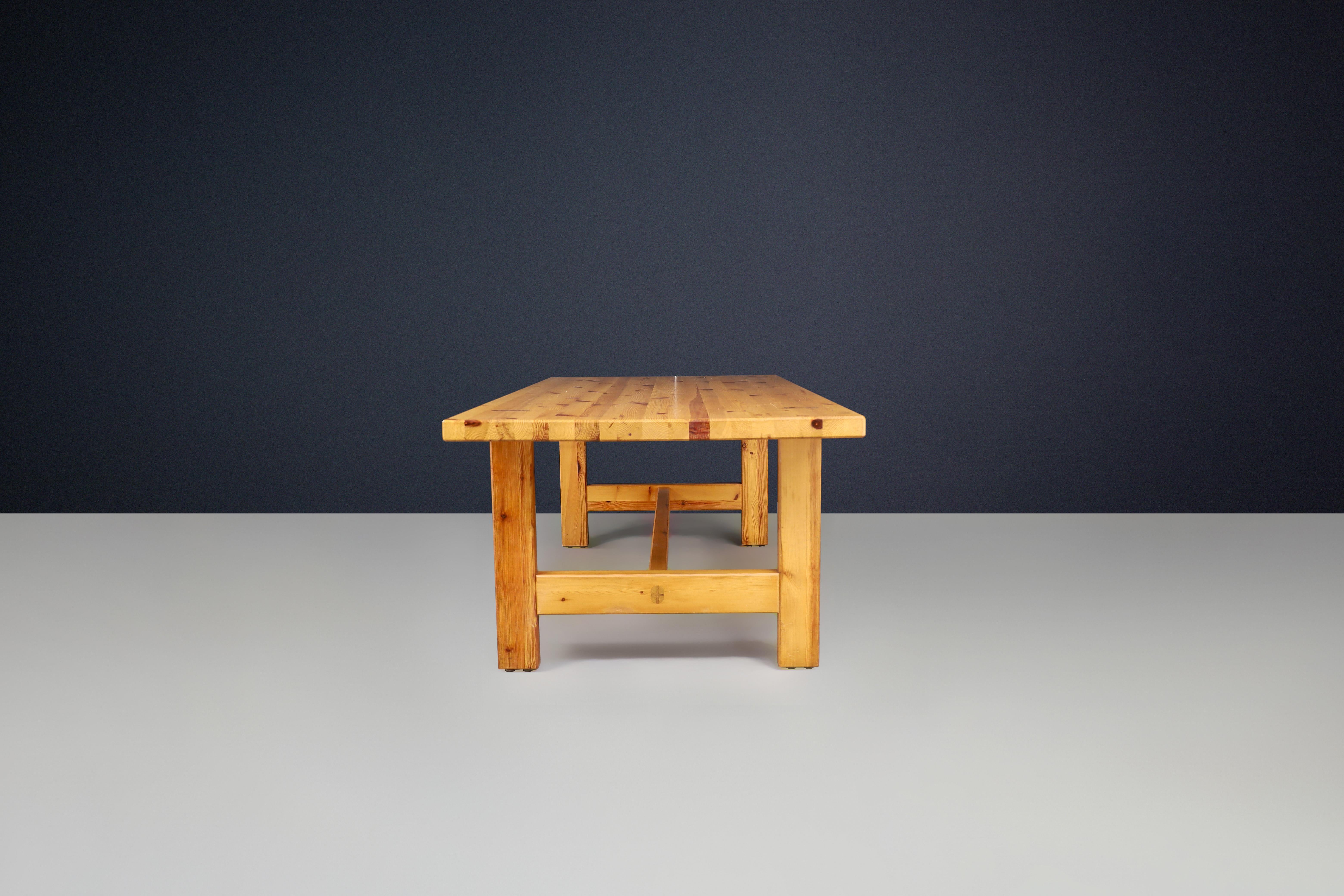 Roland Wilhelmsson for Karl Andersson & Söner Rectangular Solid Pine Table  1970 For Sale 1