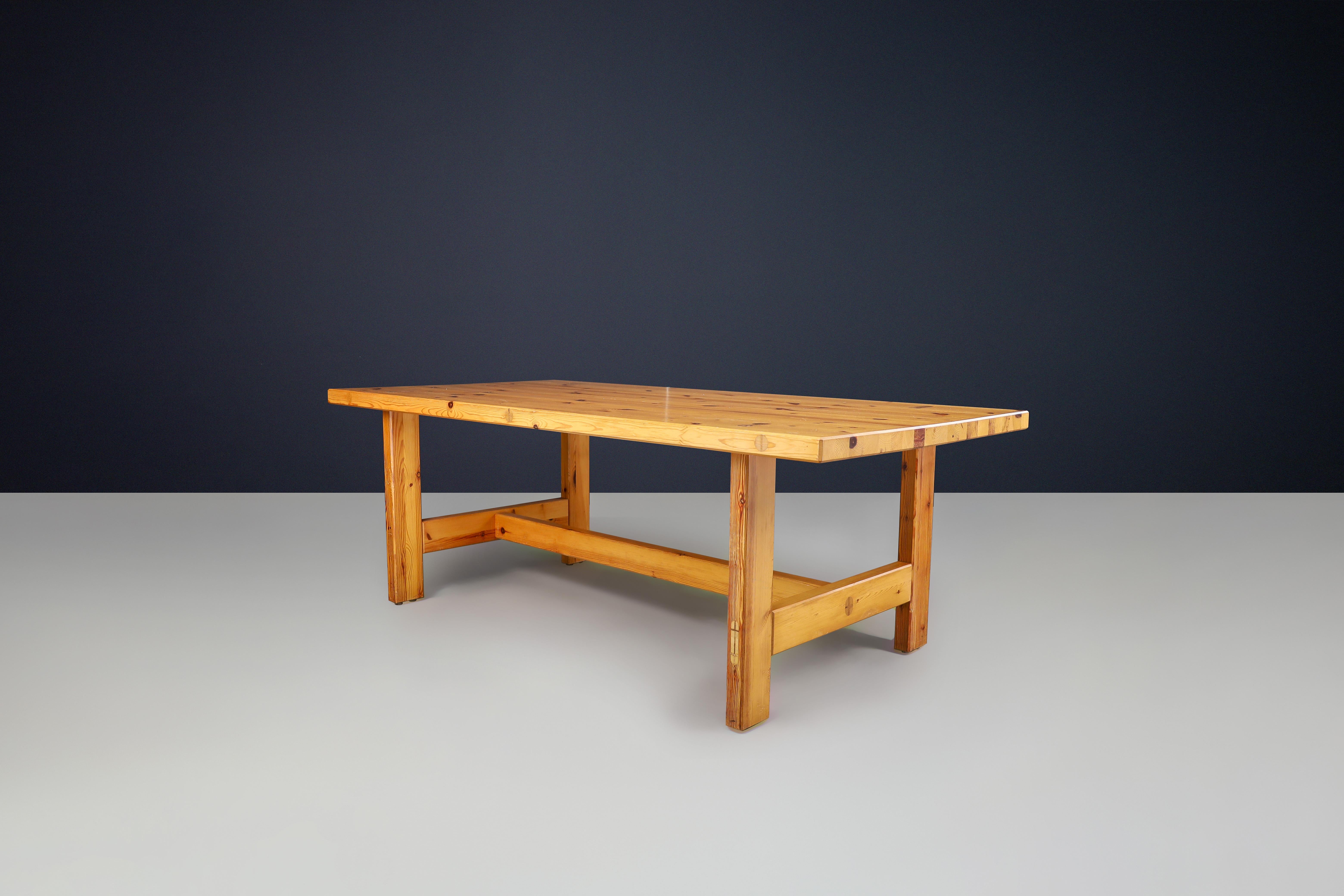 Roland Wilhelmsson for Karl Andersson & Söner Rectangular Solid Pine Table  1970 For Sale 2