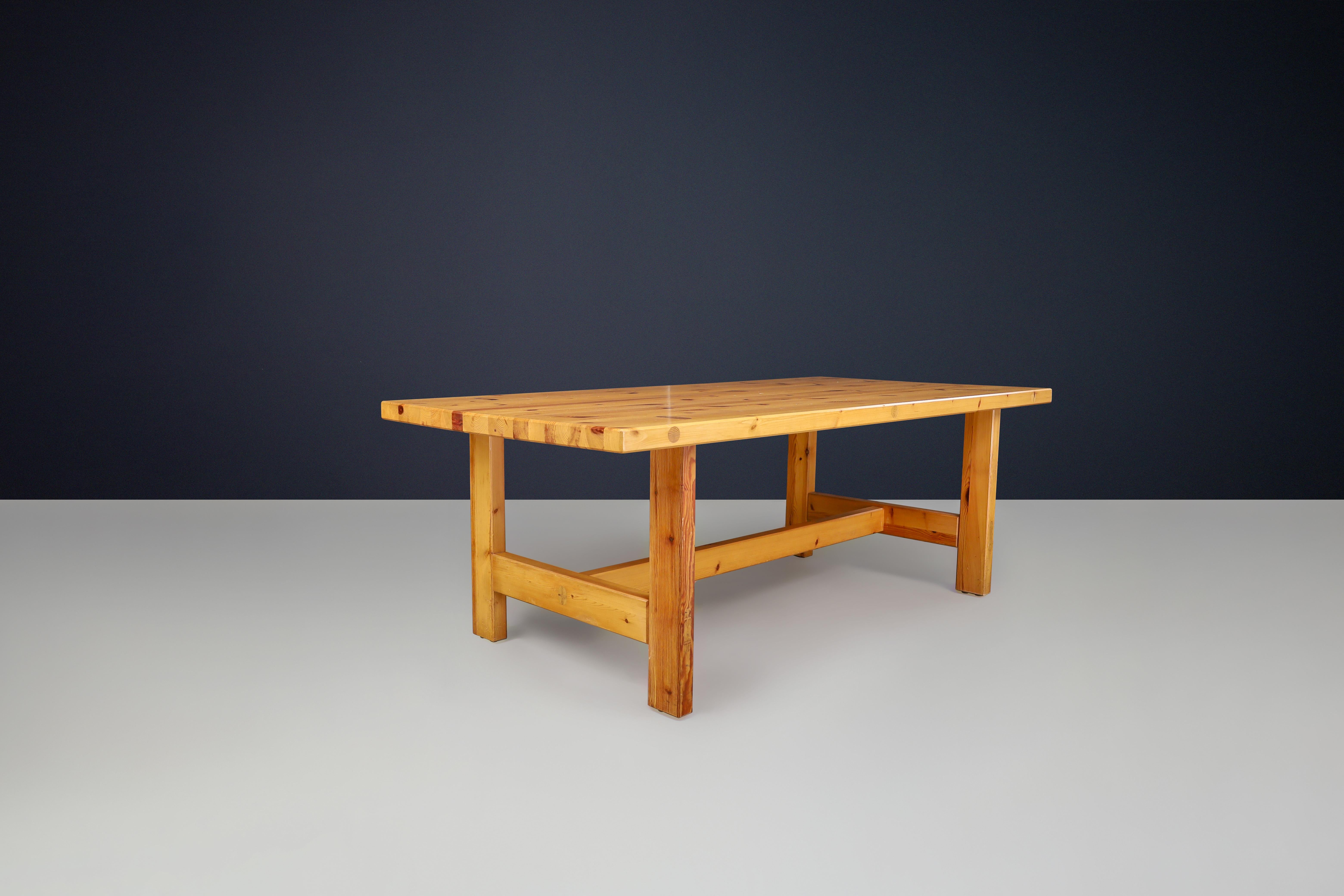 Roland Wilhelmsson for Karl Andersson & Söner Rectangular Solid Pine Table  1970 For Sale 3