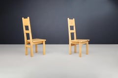 Roland Wilhelmsson for Karl Andersson & Söner Solid Pine Wood Chairs Sweden 1970