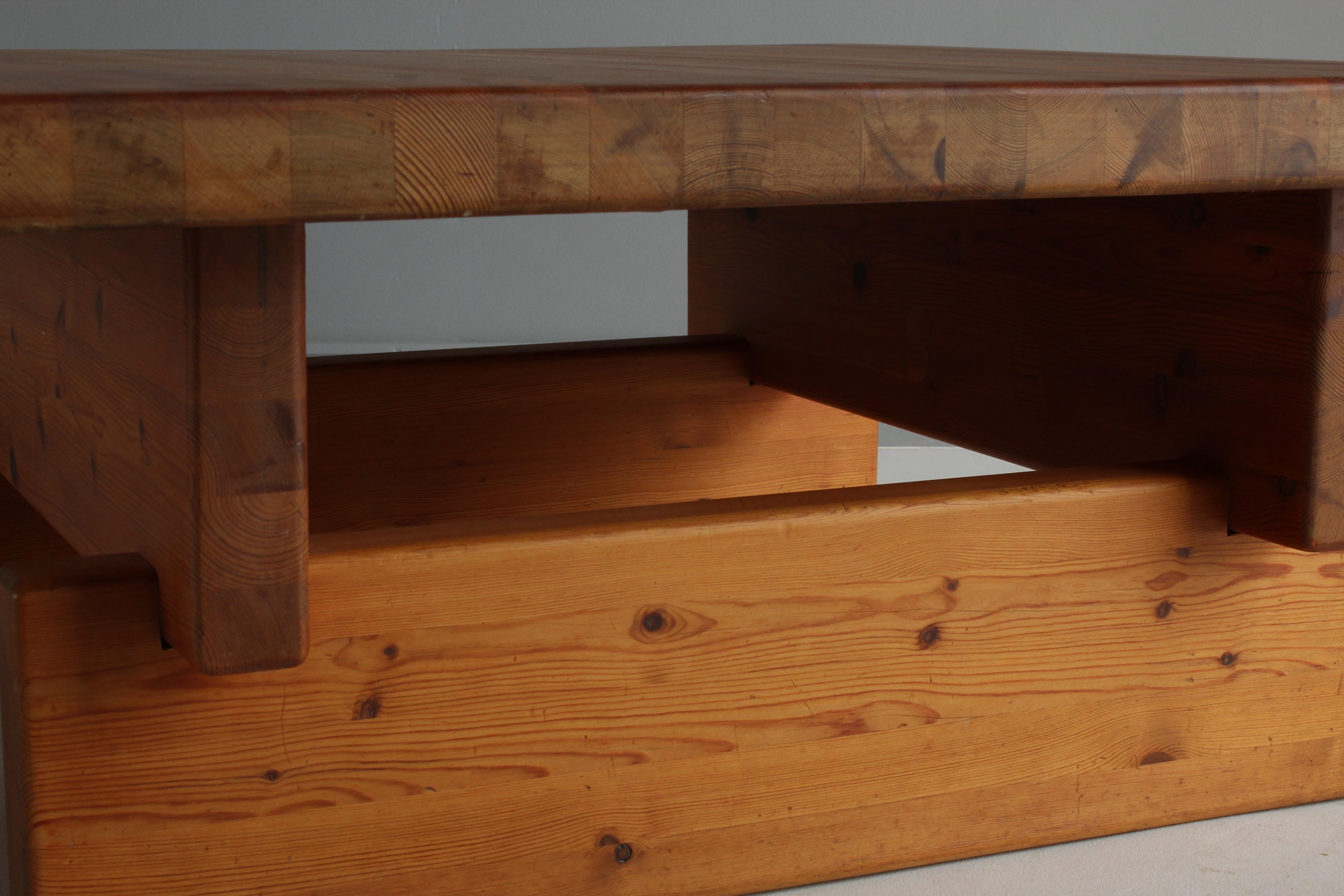 Roland Wilhelmsson (attributed) Coffee Table, Solid Pine, 1960s, Sweden 1