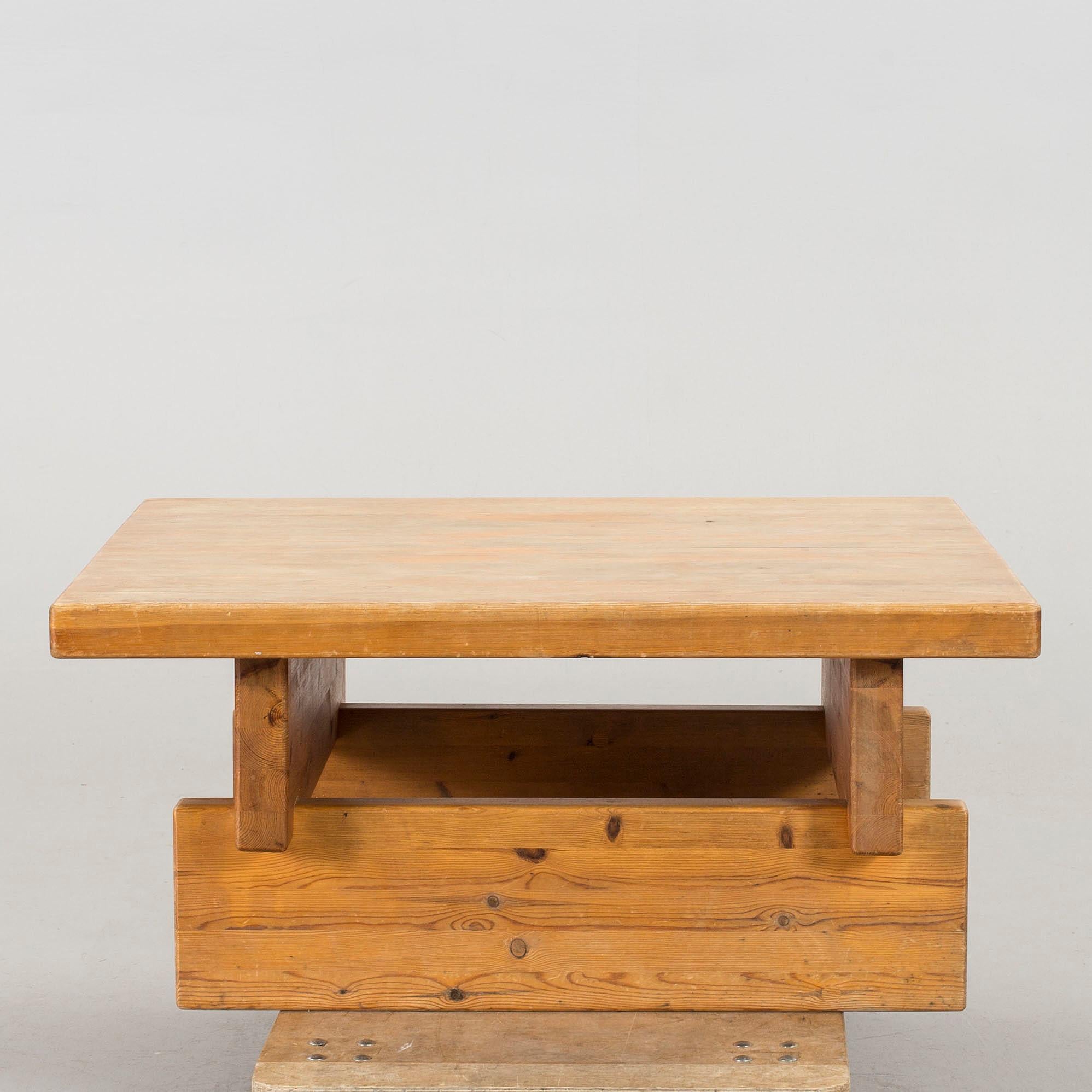 Scandinavian Modern Roland Wilhelmsson(attributed), Modernist Coffee Table, Solid Pine, Sweden, 60s  For Sale