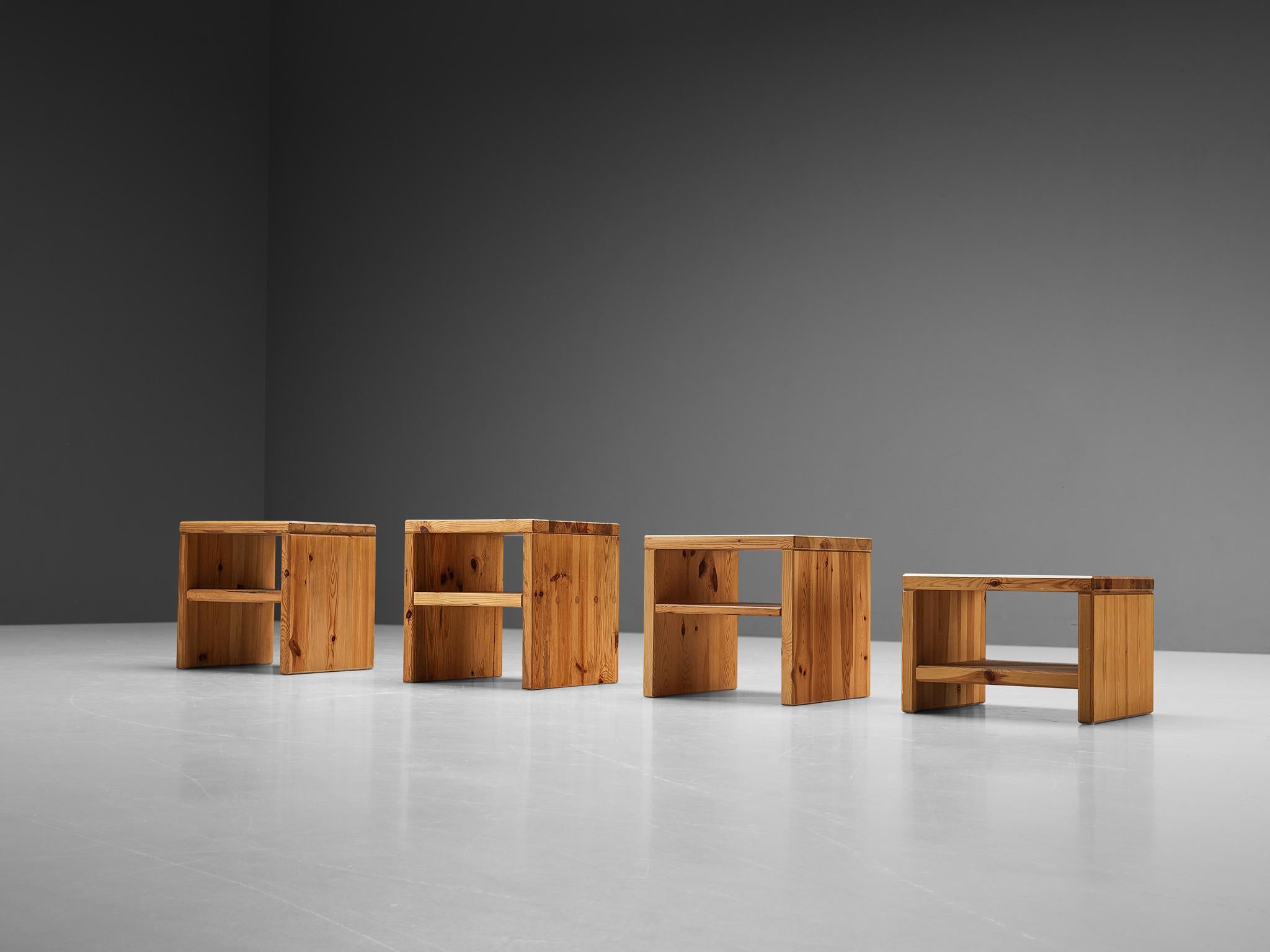 Roland Wilhelmsson Pair of Side Tables in Pine 1