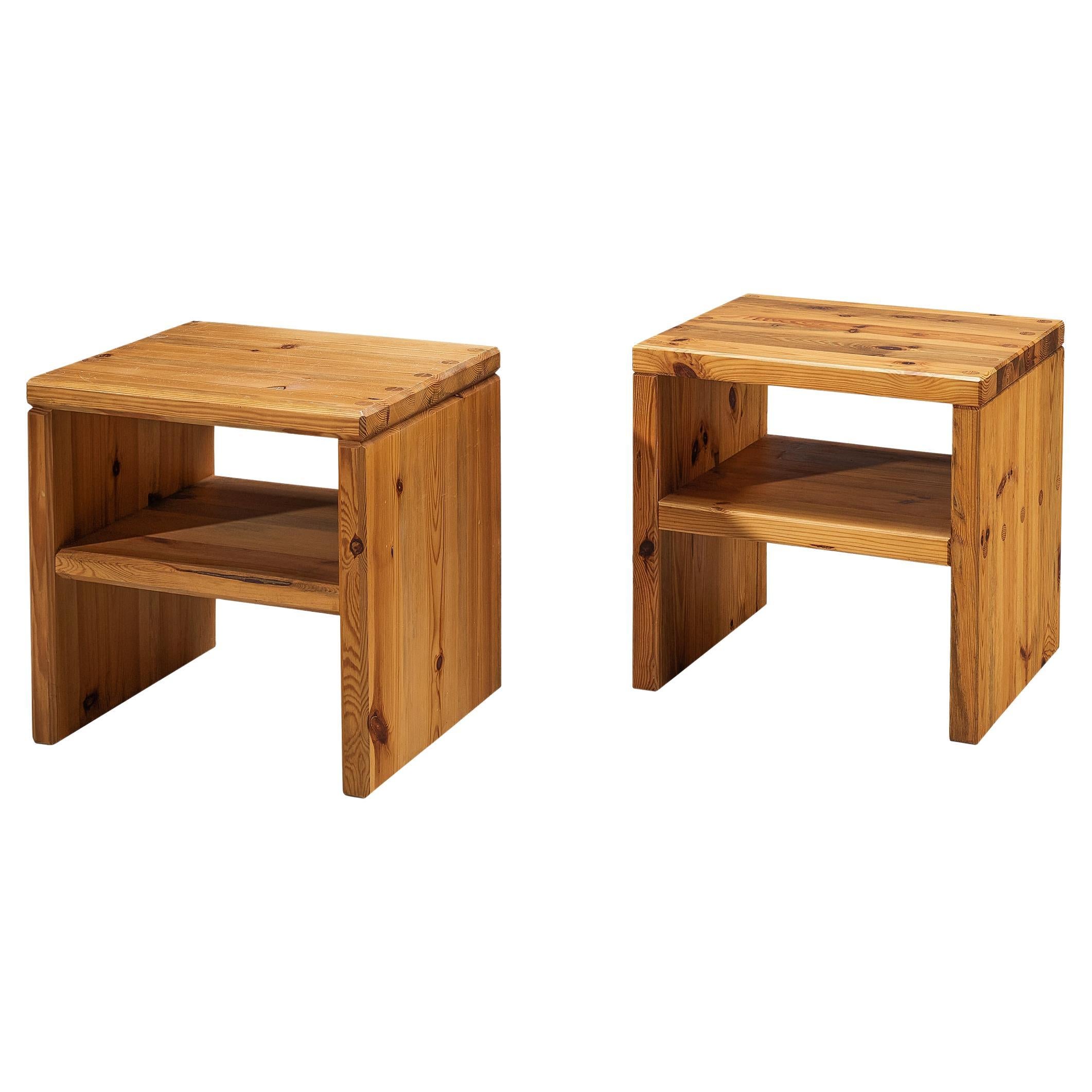 Roland Wilhelmsson Pair of Side Tables in Pine