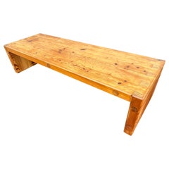 Roland Wilhelmsson Pine Bench / Coffee Table, Sweden, 1970s