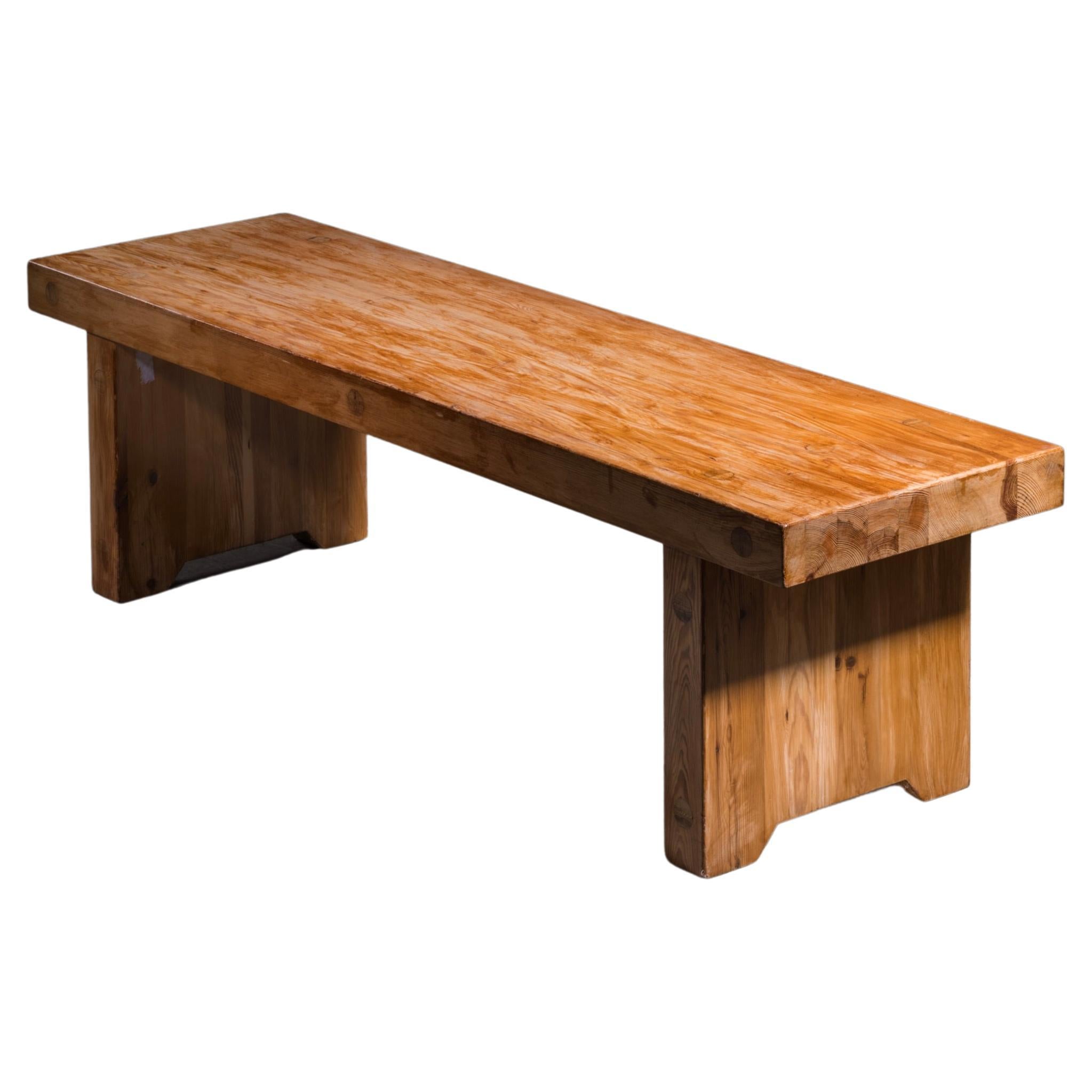 Roland Wilhelmsson pine bench, Sweden For Sale